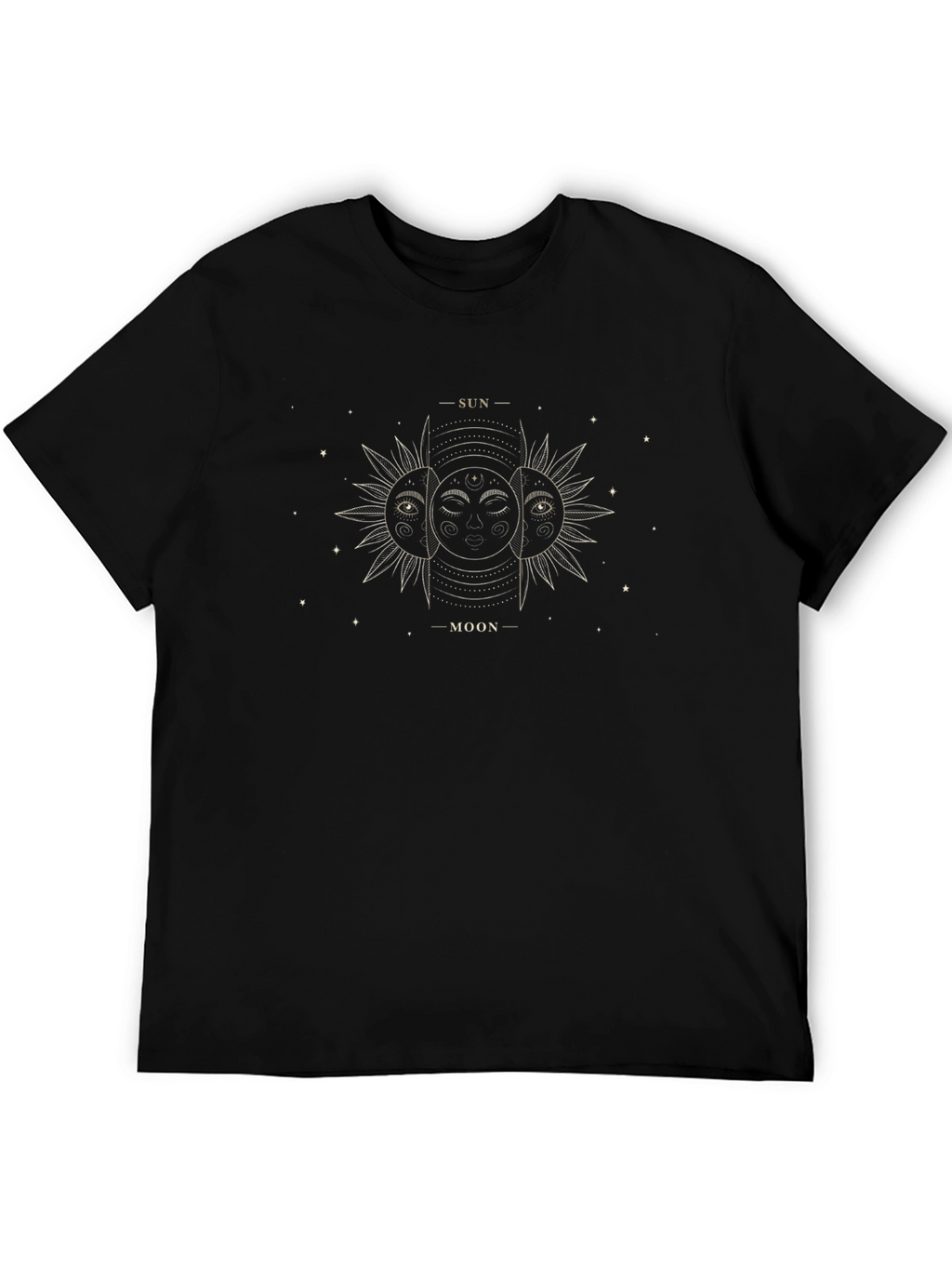 Sun and Moon Graphic Black Tee
