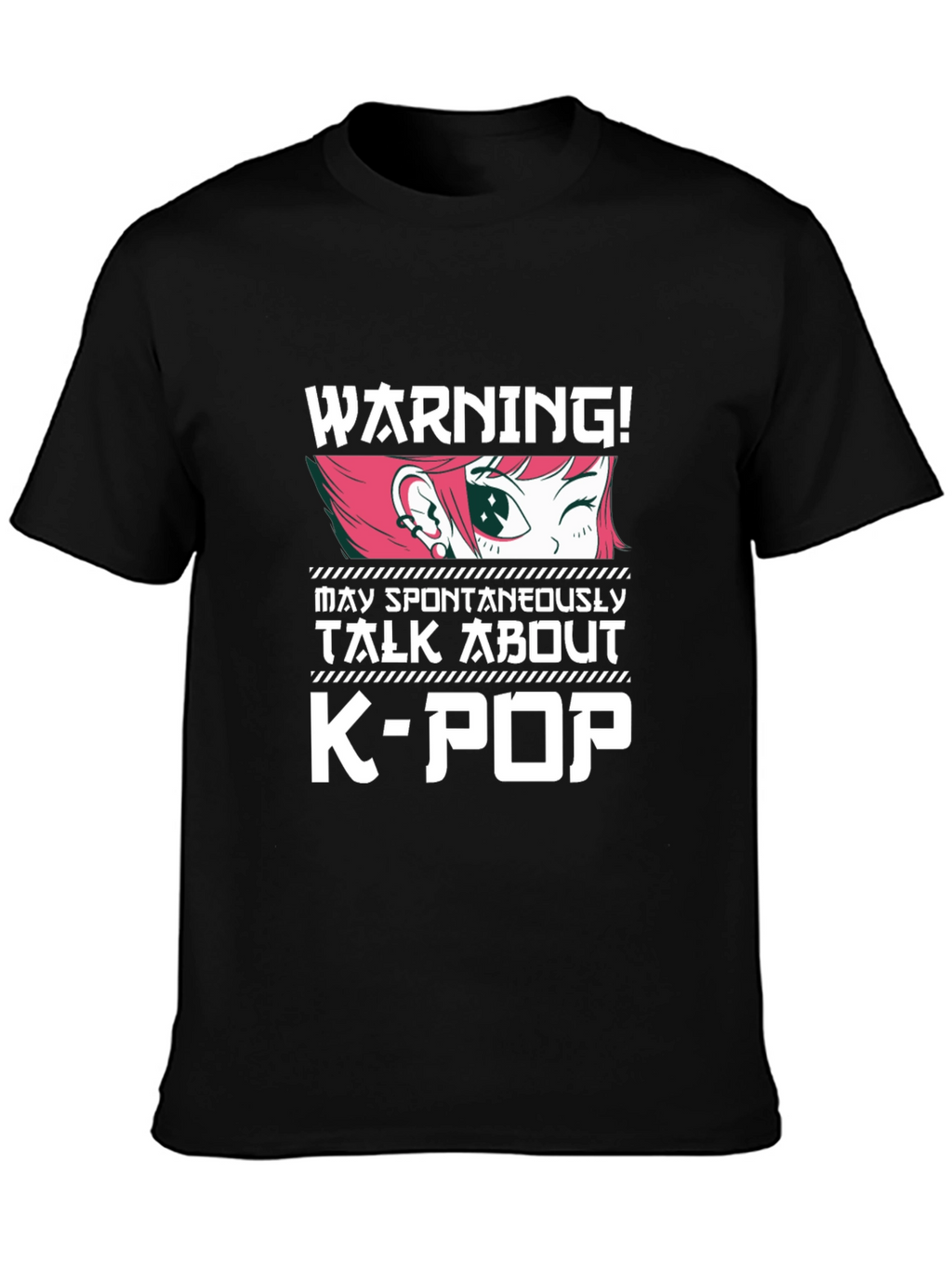Warning! K-Pop Anime Style Graphic Tee