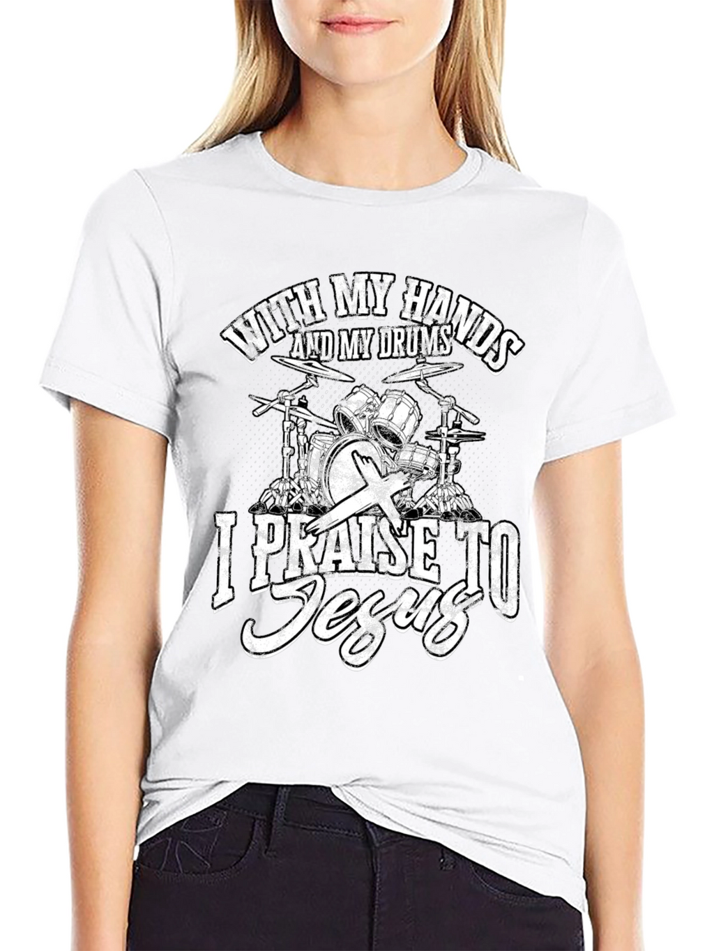 Drums and Jesus Graphic T-Shirt