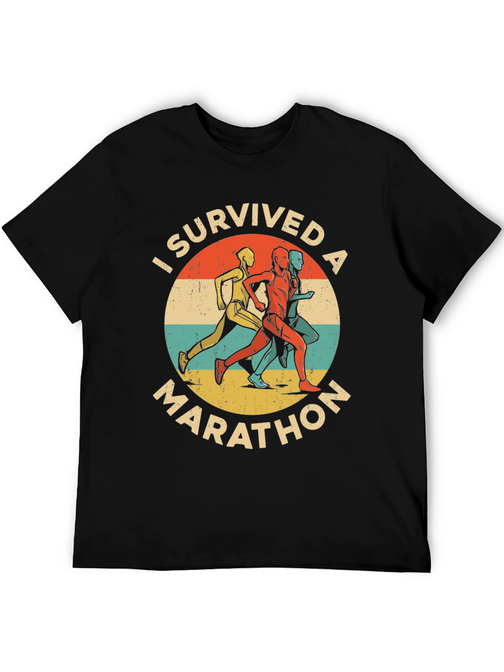 I Survived A Marathon Retro T-Shirt
