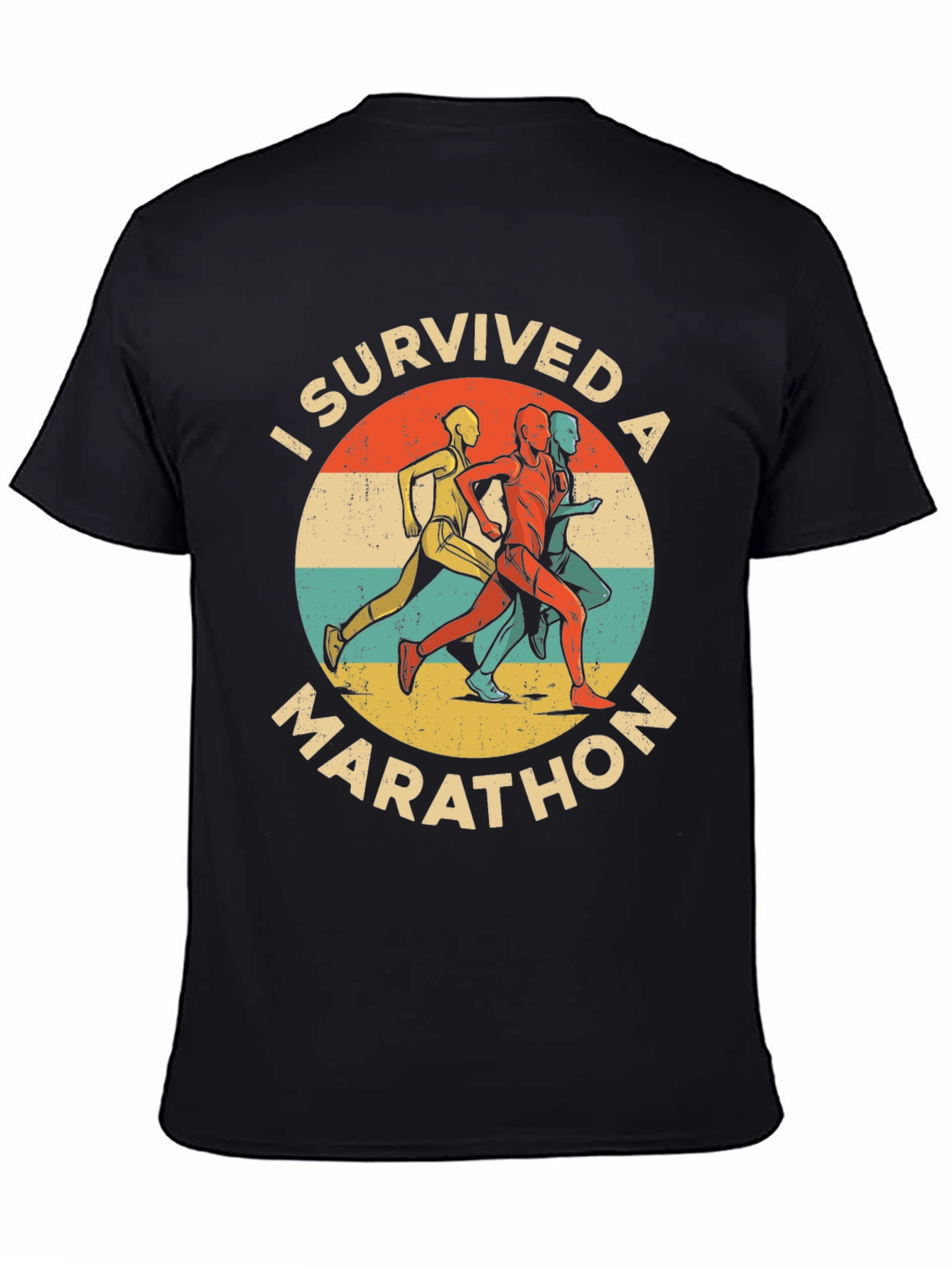 I Survived A Marathon Retro T-Shirt