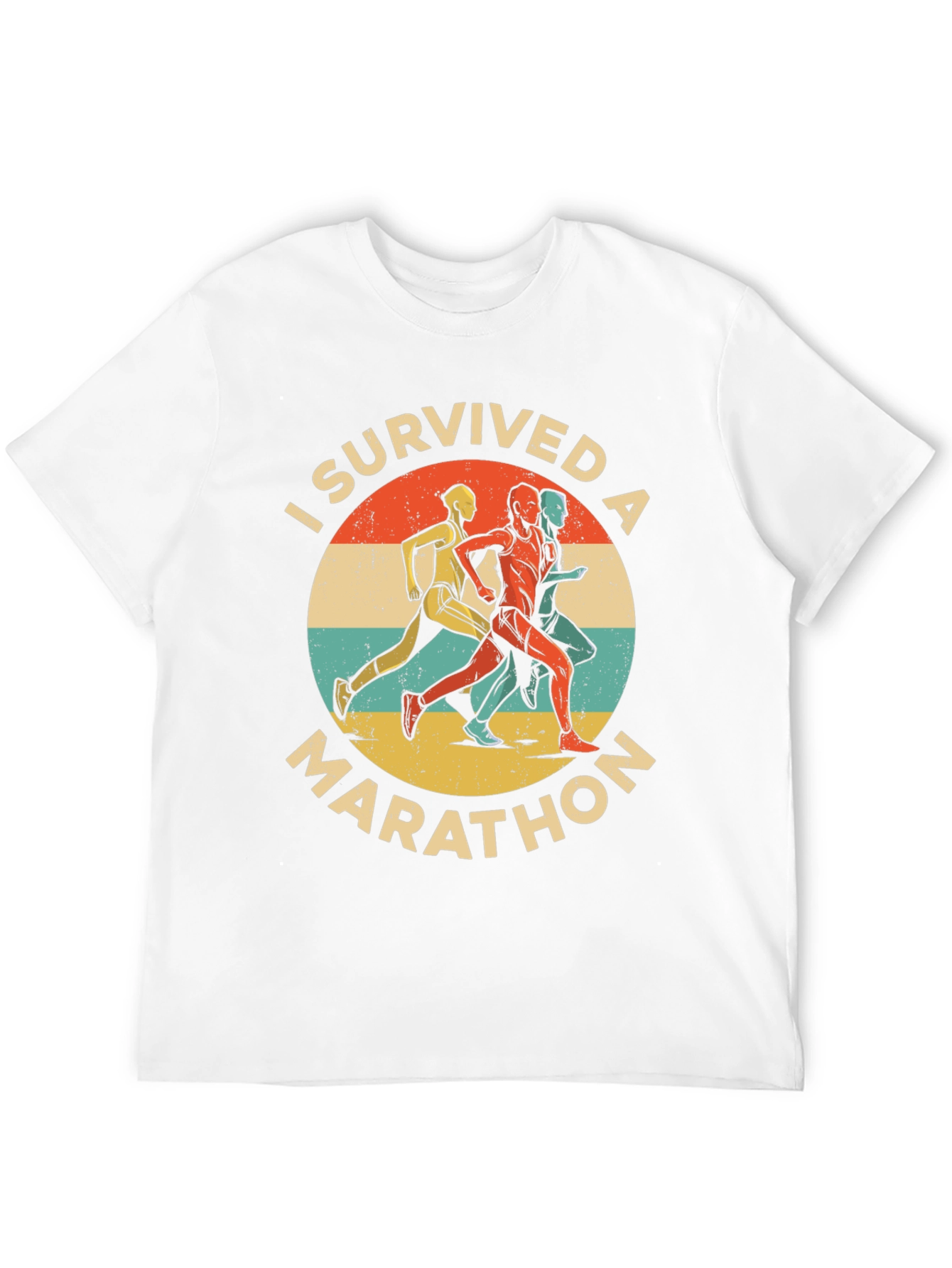 I Survived A Marathon Retro T-Shirt