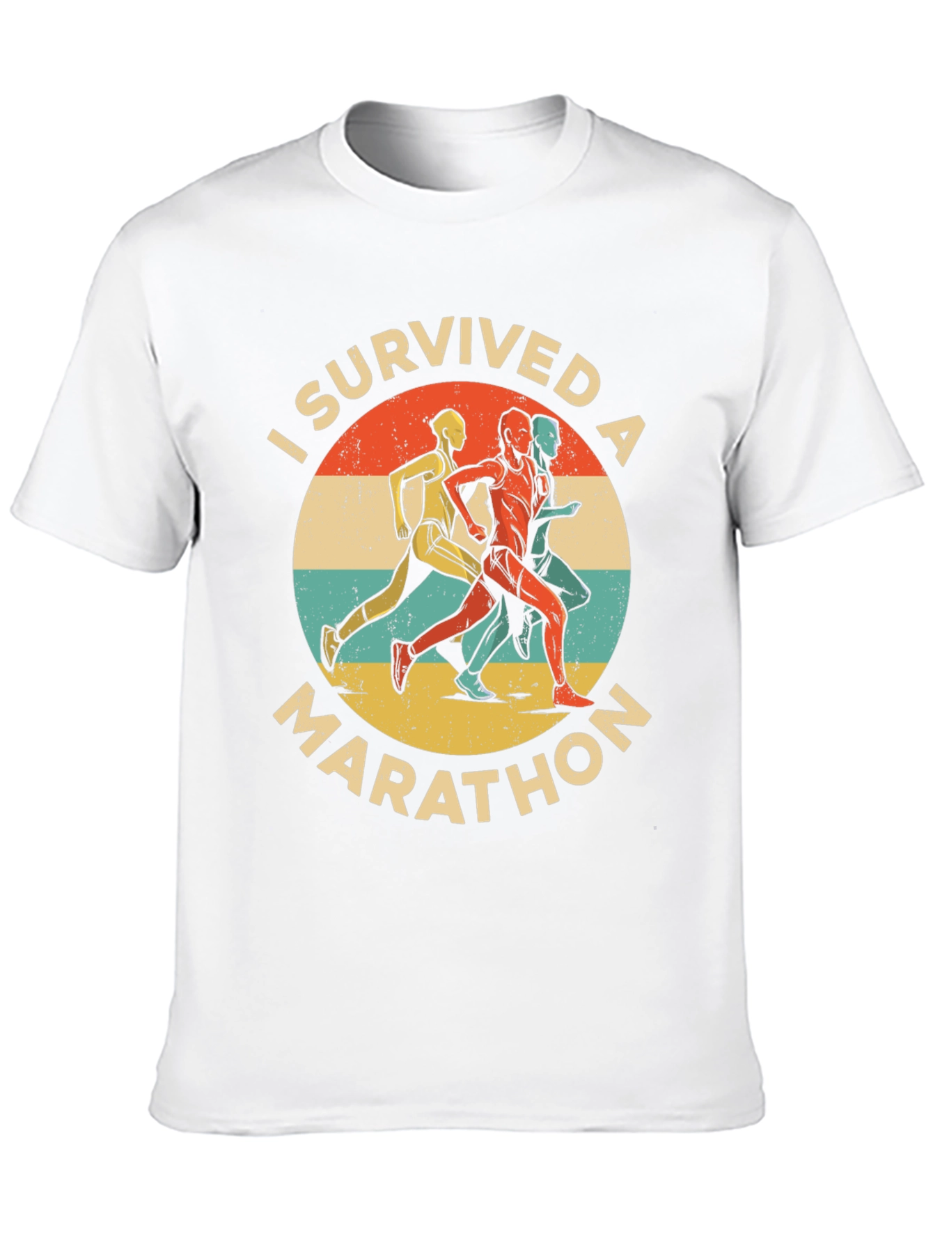 I Survived A Marathon Retro T-Shirt