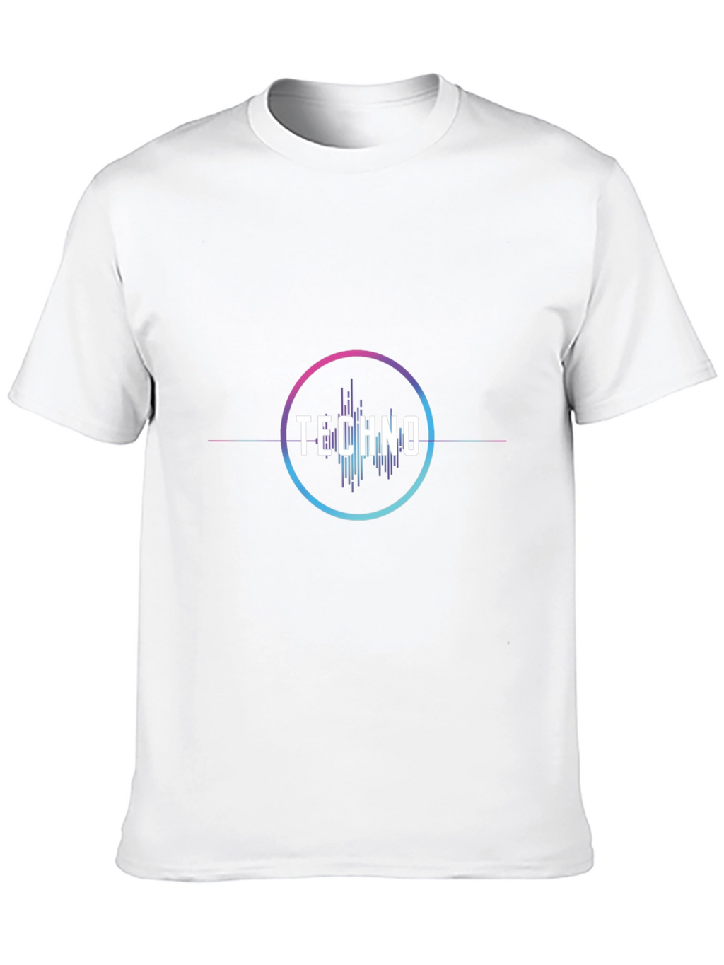 Techno Music Graphic Tee - Stylish Black Cotton T-Shirt