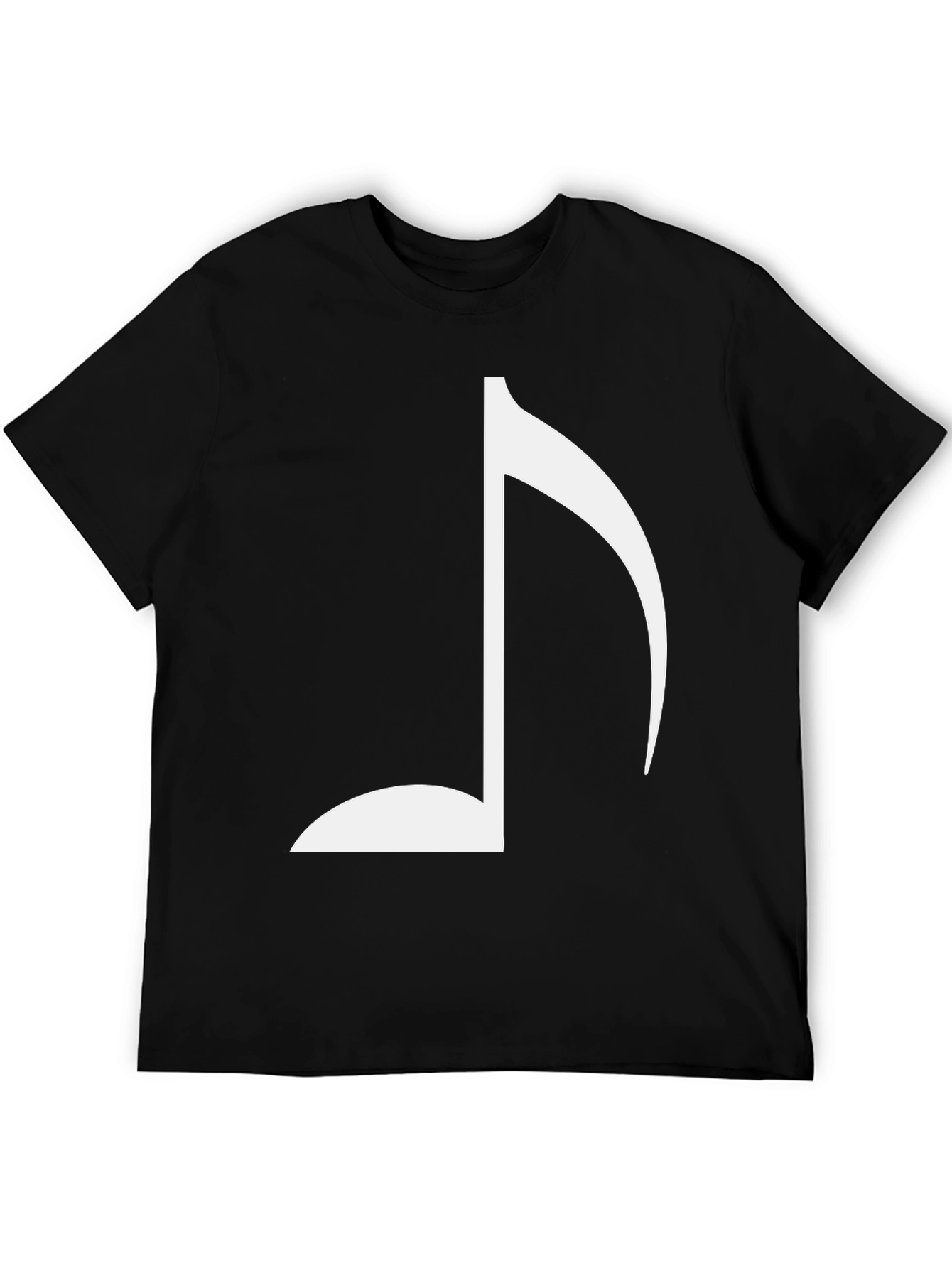 Musical Note T-Shirt - Black Cotton Tee