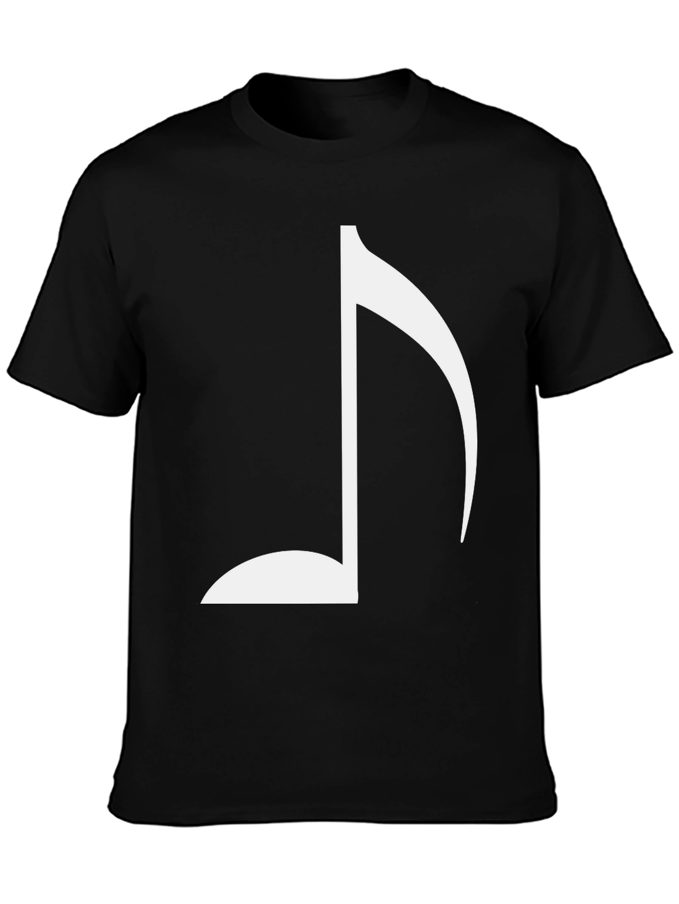 Musical Note T-Shirt - Black Cotton Tee