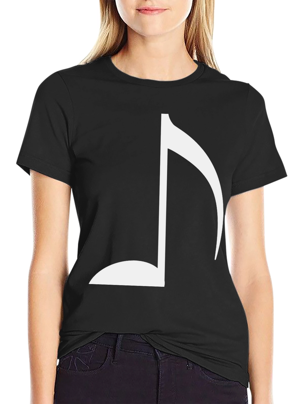 Musical Note T-Shirt - Black Cotton Tee