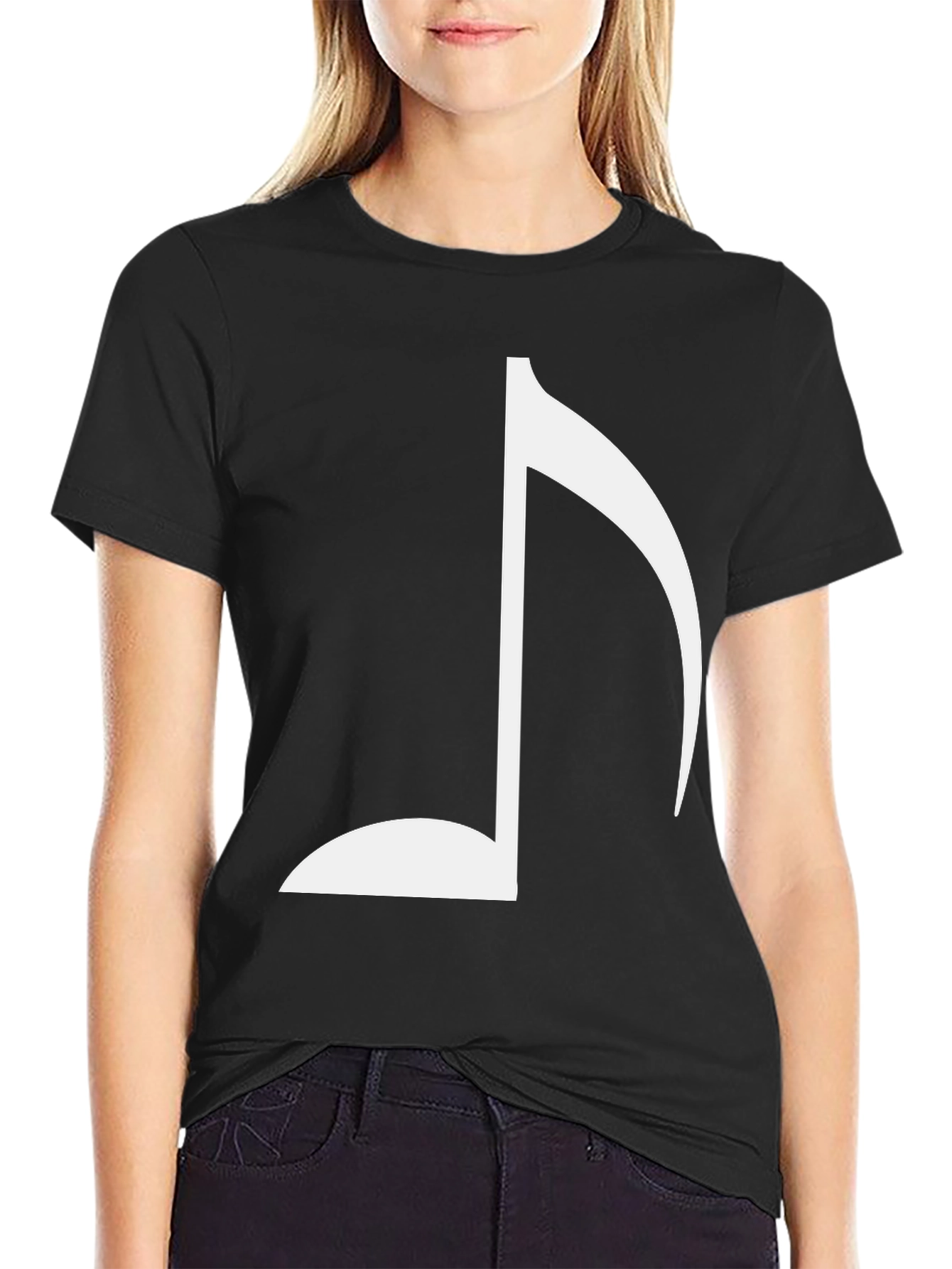 Musical Note T-Shirt - Black Cotton Tee