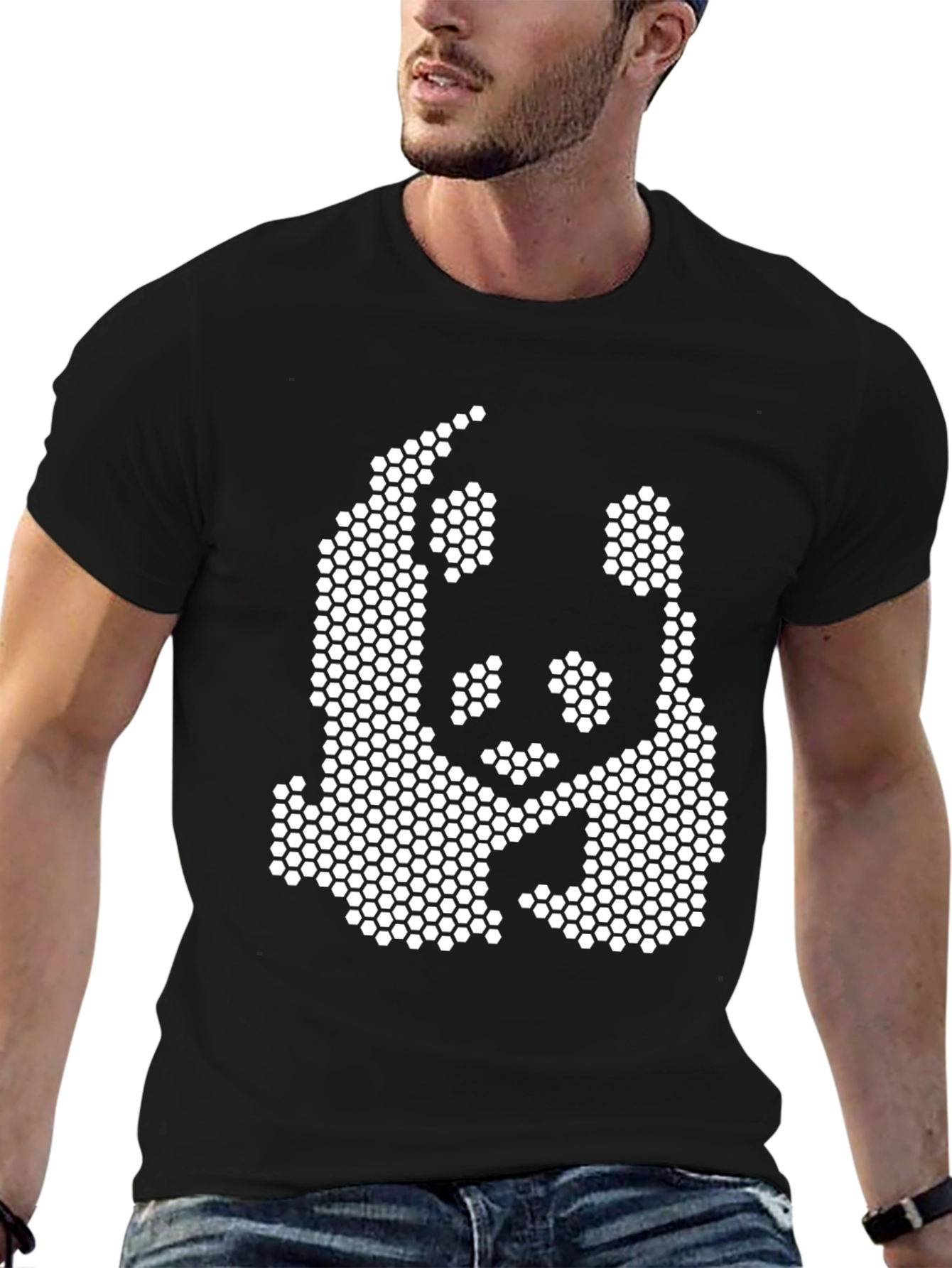 Pixel Panda Black T-Shirt