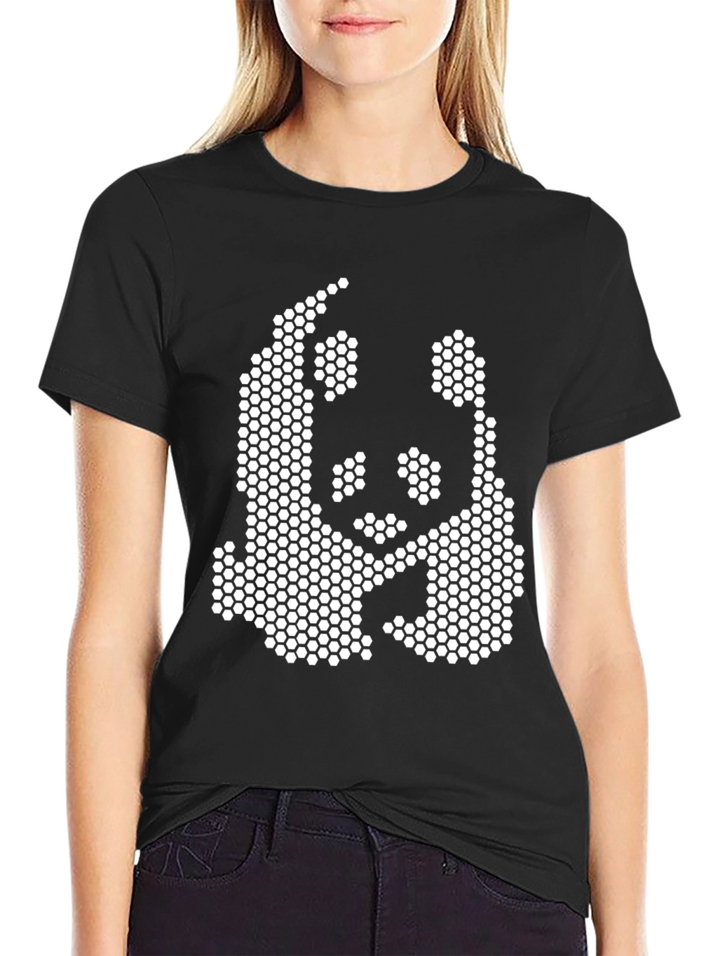 Pixel Panda Black T-Shirt