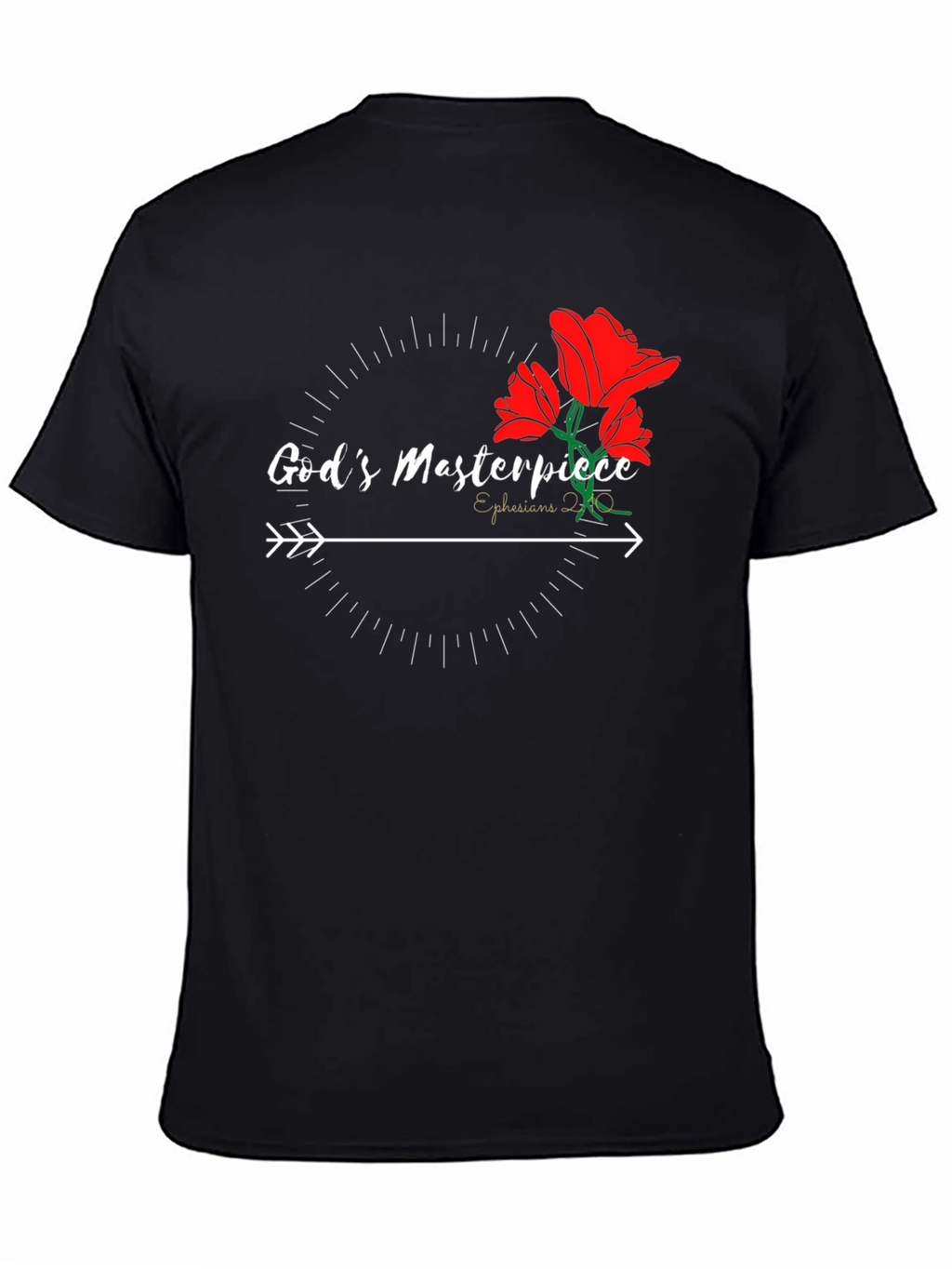 Gods Masterpiece Graphic Tee - Black Cotton Blend