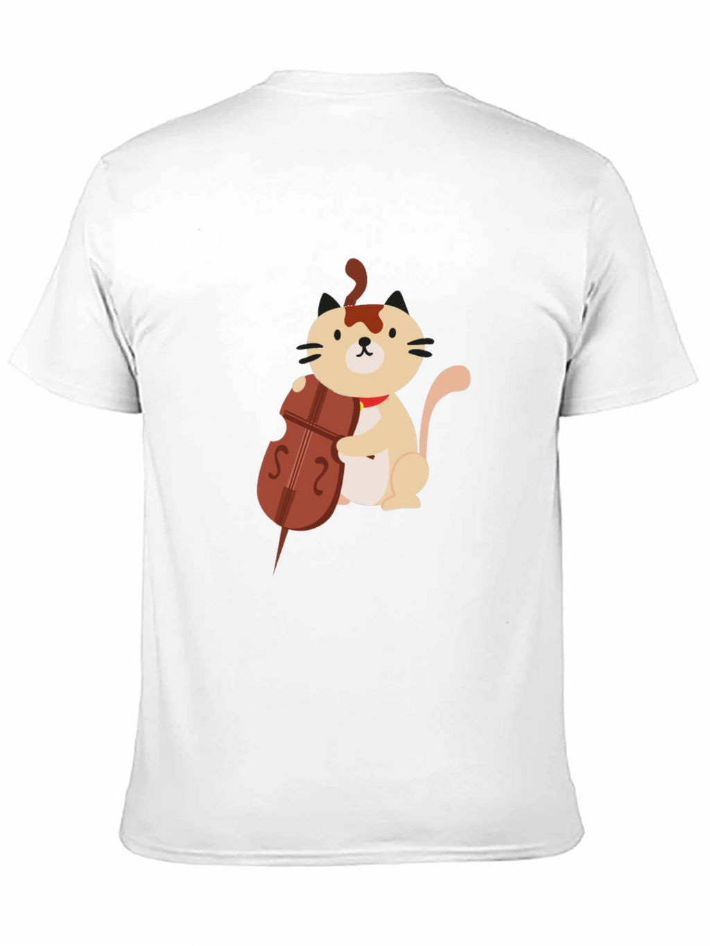 Cat Playing Cello Graphic Tee - Black Unisex T-Shirt