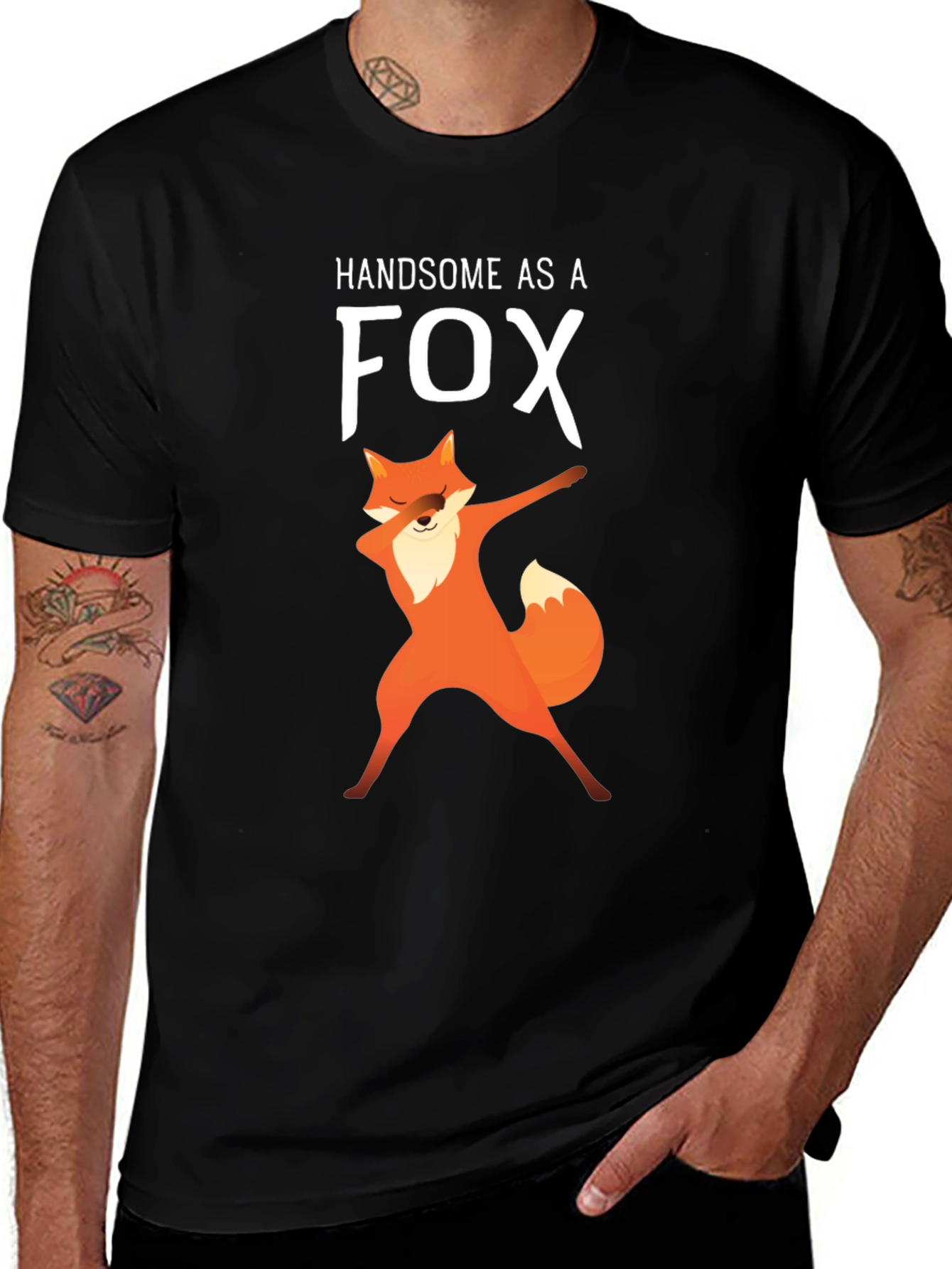 Handsome as a Fox T-Shirt - Dab Dance Graphic Tee