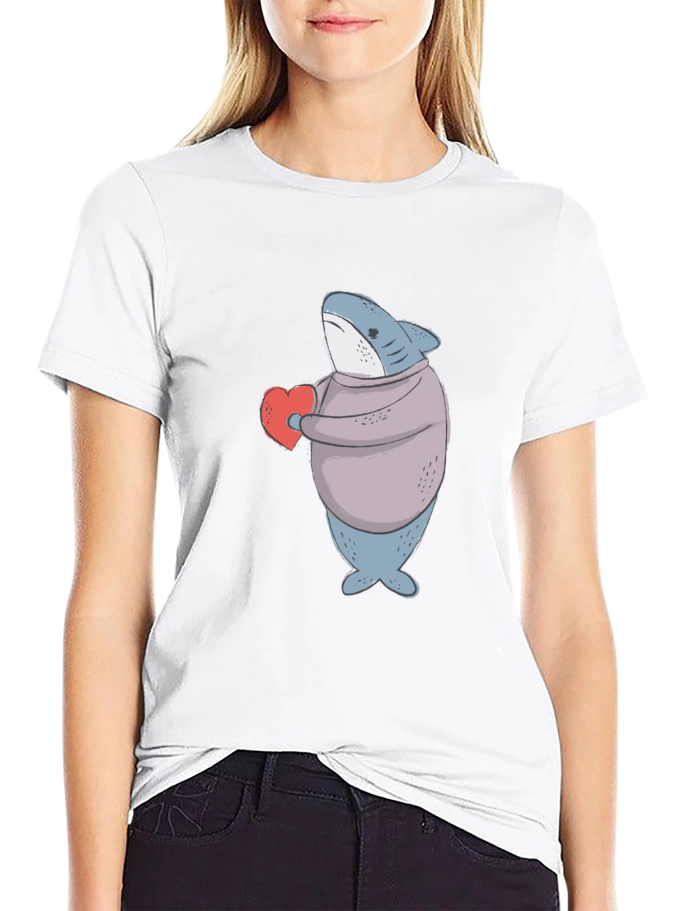 Shark with Heart Graphic Tee