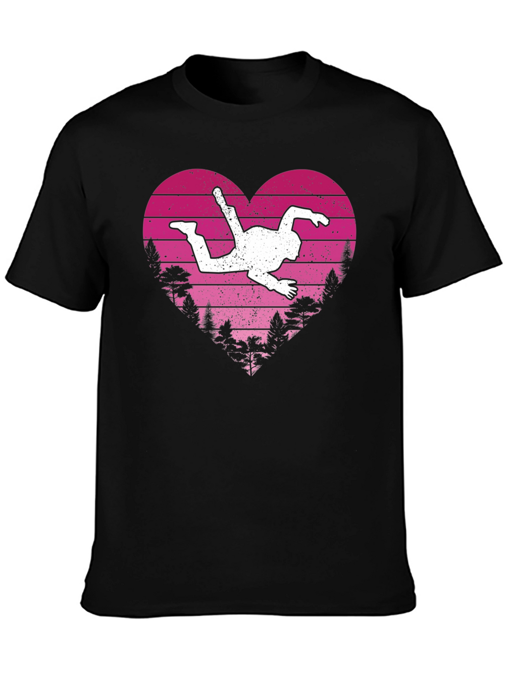 Skydiving Heart T-Shirt - Adventure Lover Gift