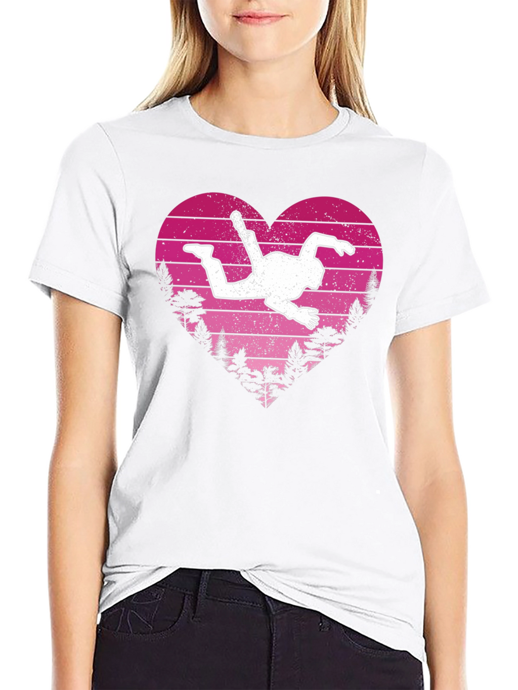 Skydiving Heart T-Shirt - Adventure Lover Gift