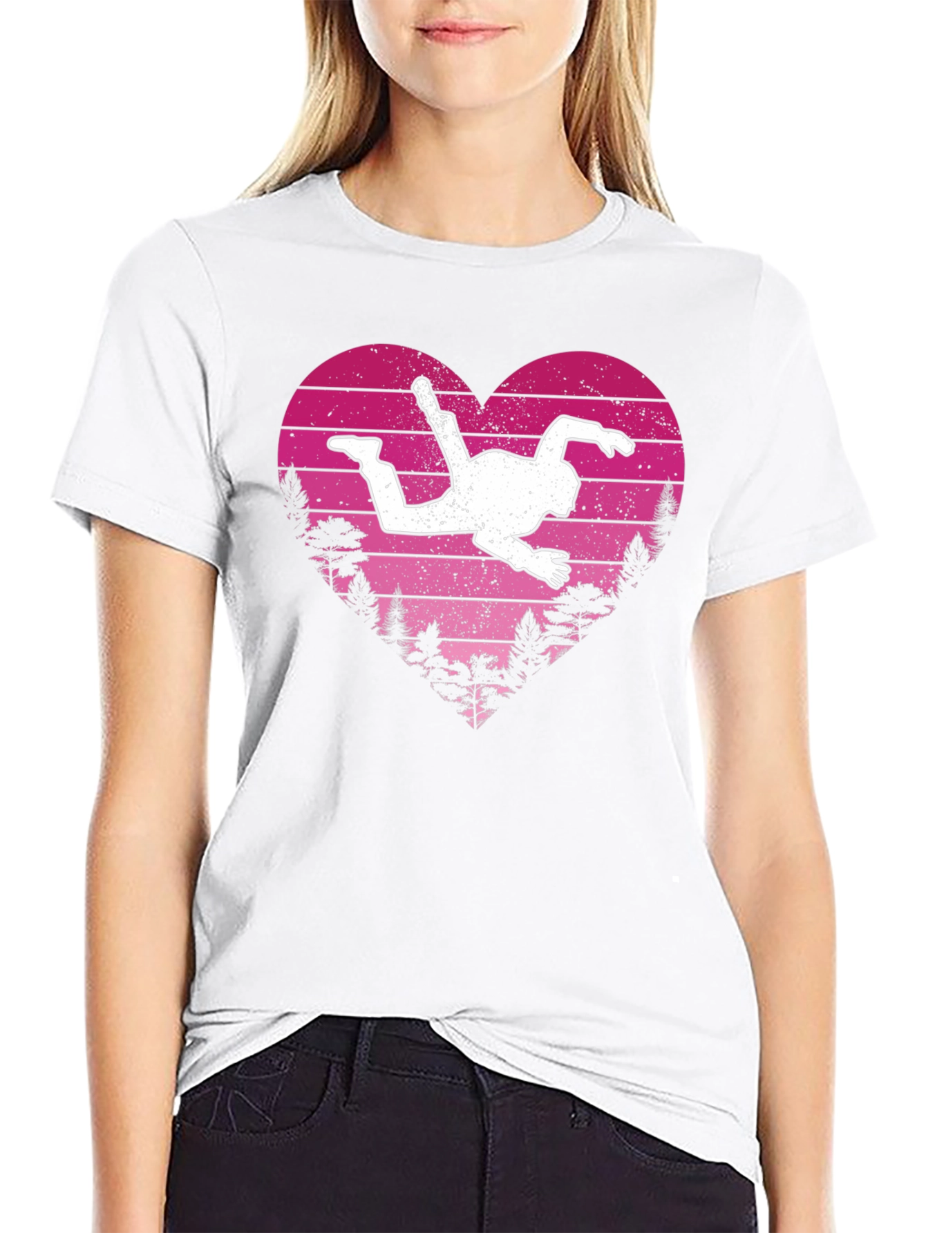Skydiving Heart T-Shirt - Adventure Lover Gift
