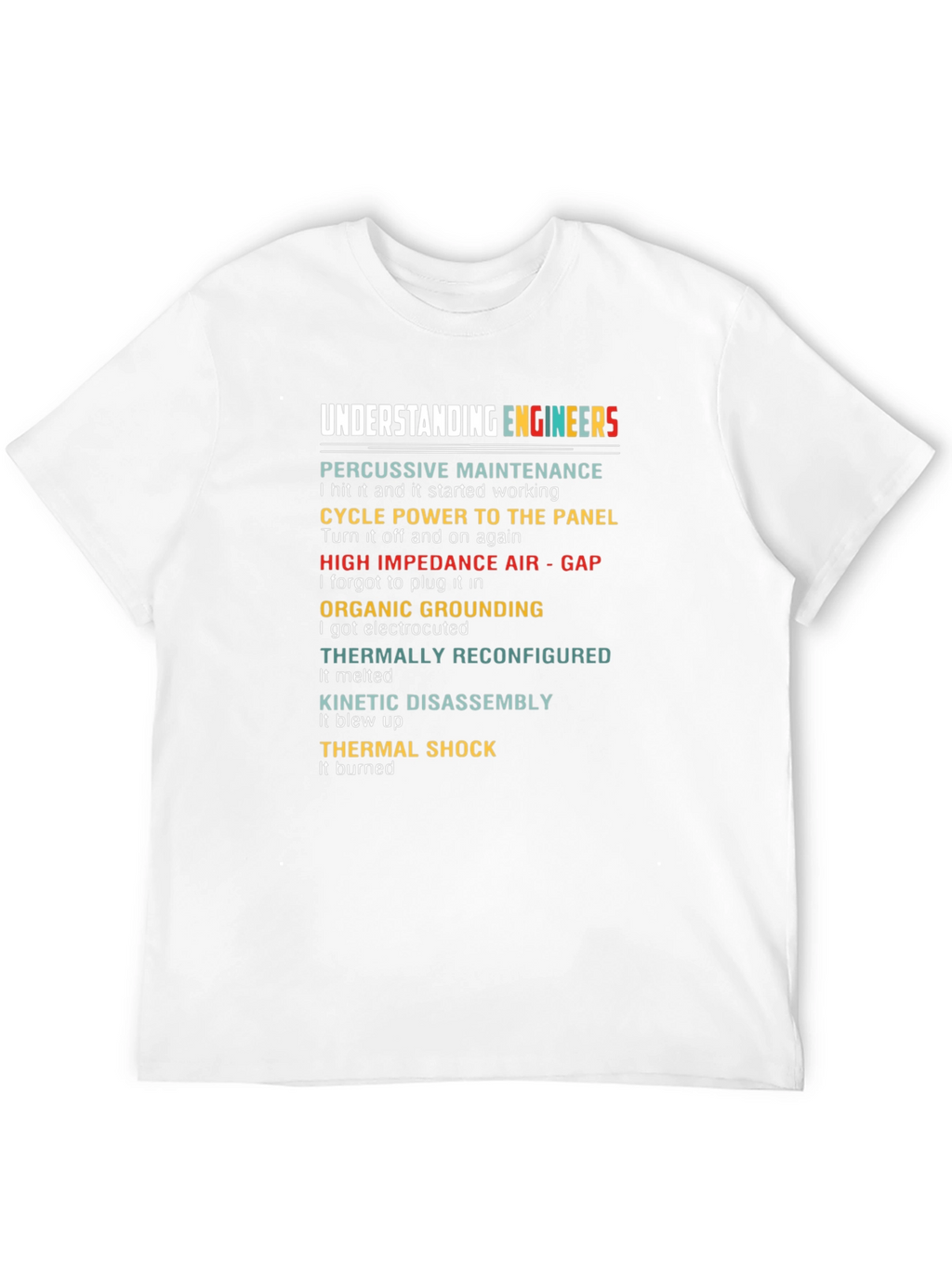 Understanding Engineers Black Humor T-Shirt