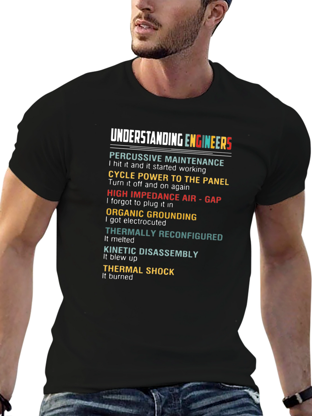 Understanding Engineers Black Humor T-Shirt