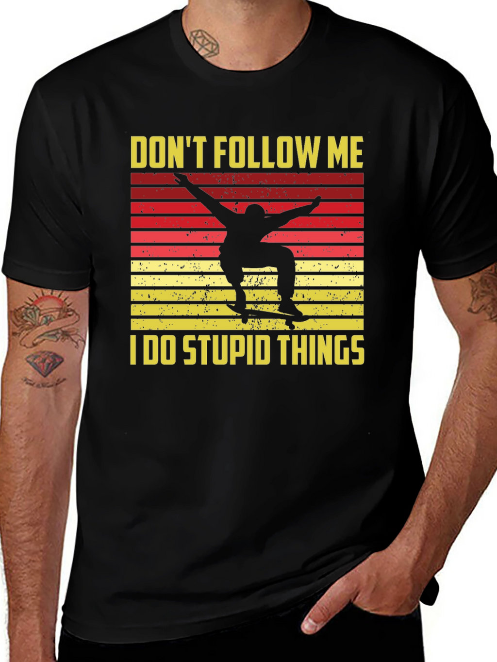 Dont Follow Me Skateboarder Graphic Tee