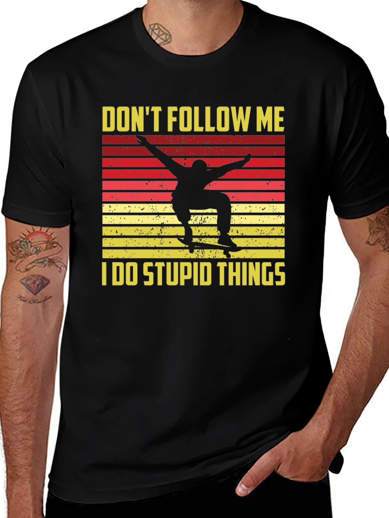 Dont Follow Me Skateboarder Graphic Tee