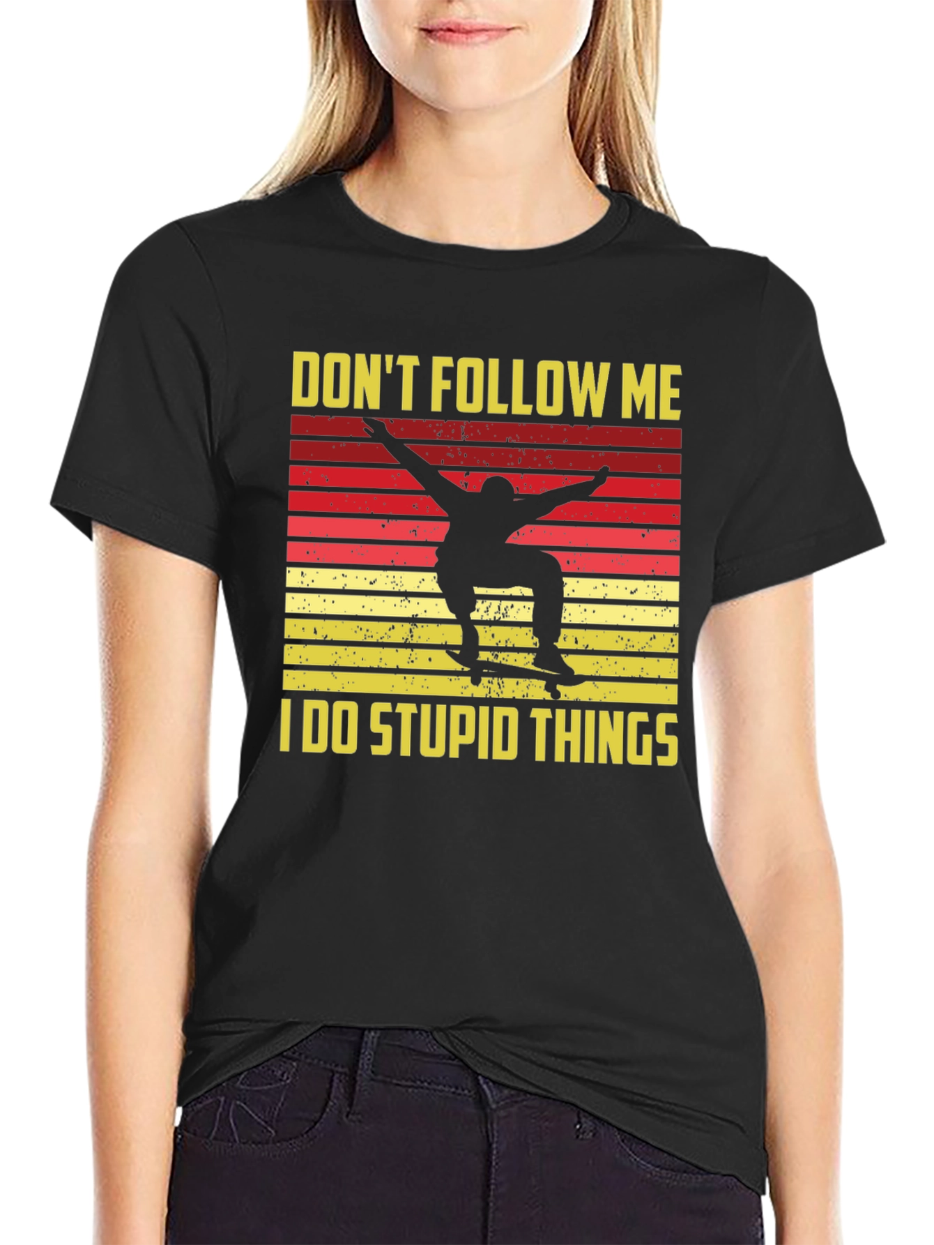 Dont Follow Me Skateboarder Graphic Tee