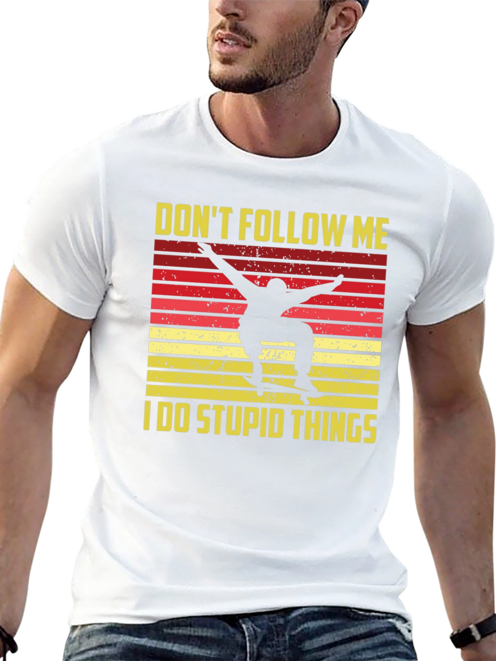 Dont Follow Me Skateboarder Graphic Tee