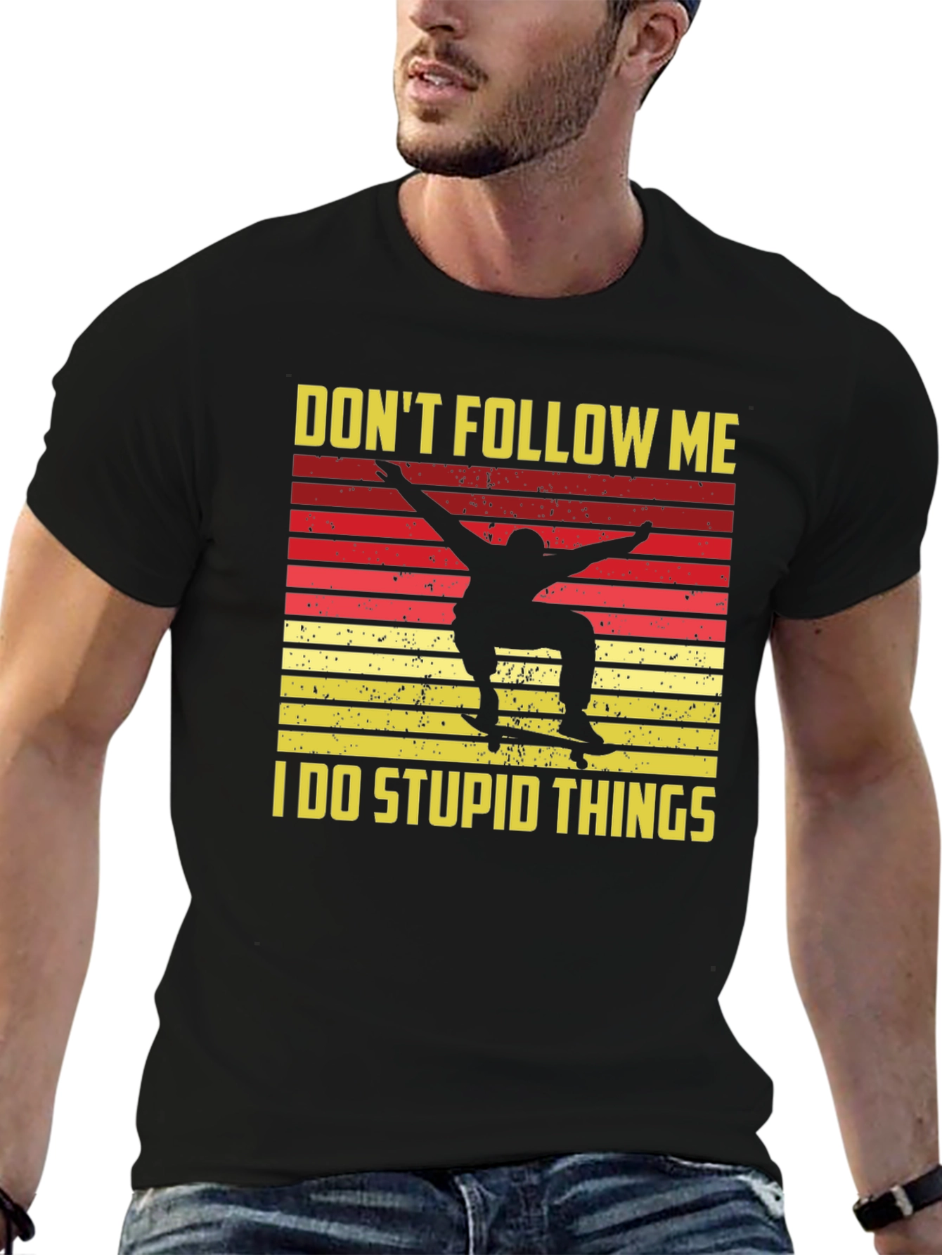 Dont Follow Me Skateboarder Graphic Tee