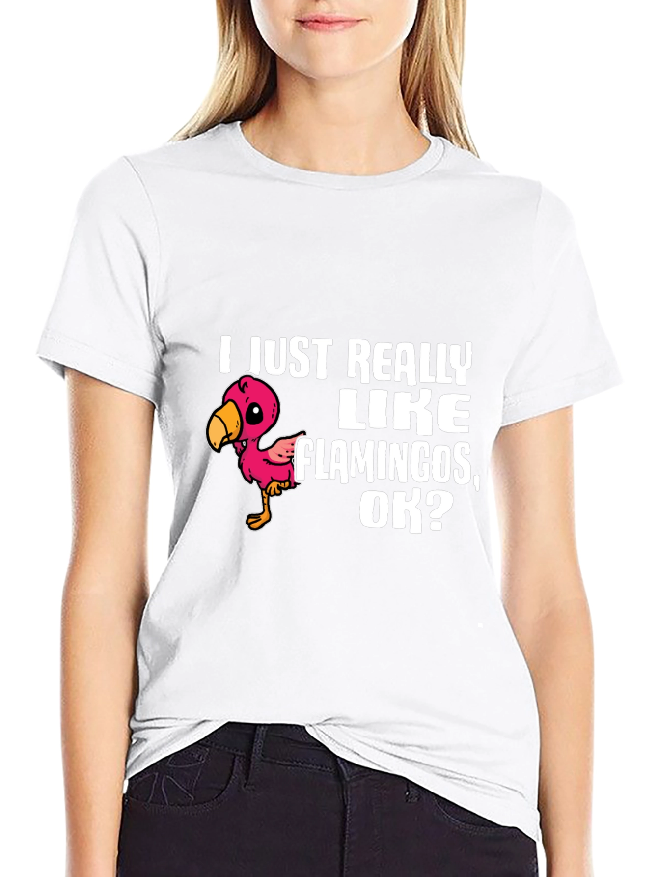 Flamingo Lover T-Shirt - I Just Really Like Flamingos OK?