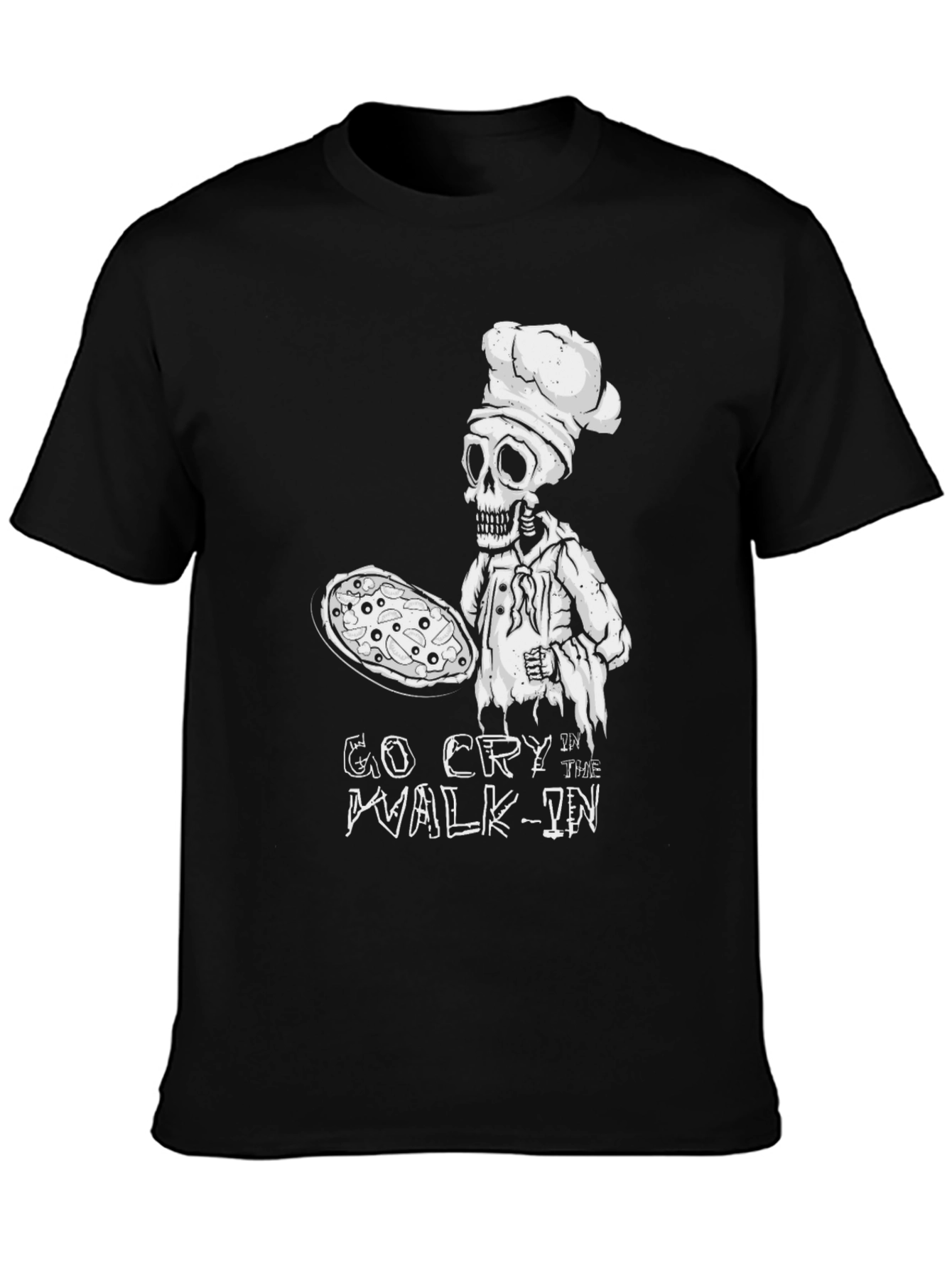 Go Cry In The Walk-In Chef Skeleton T-Shirt