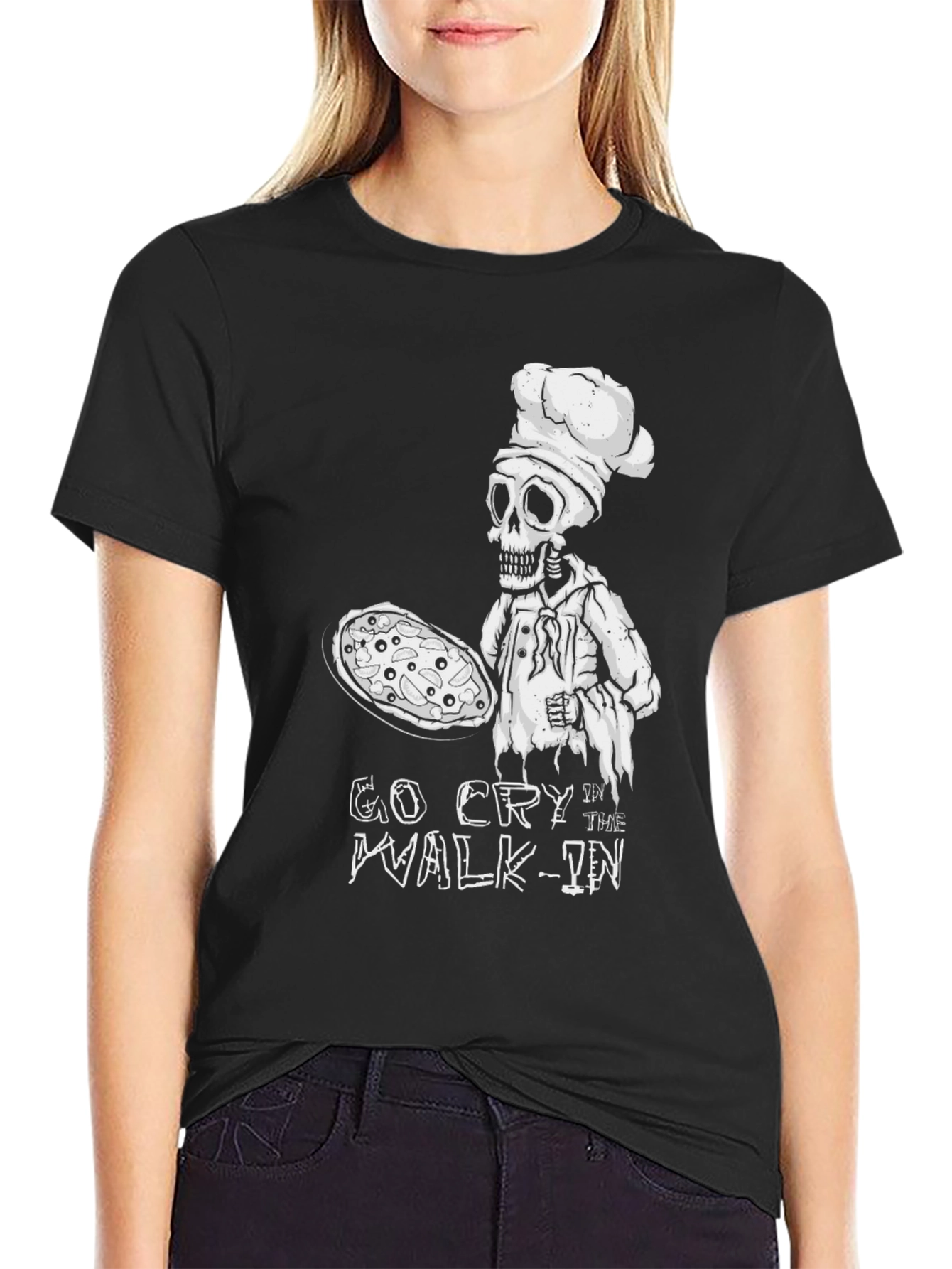 Go Cry In The Walk-In Chef Skeleton T-Shirt