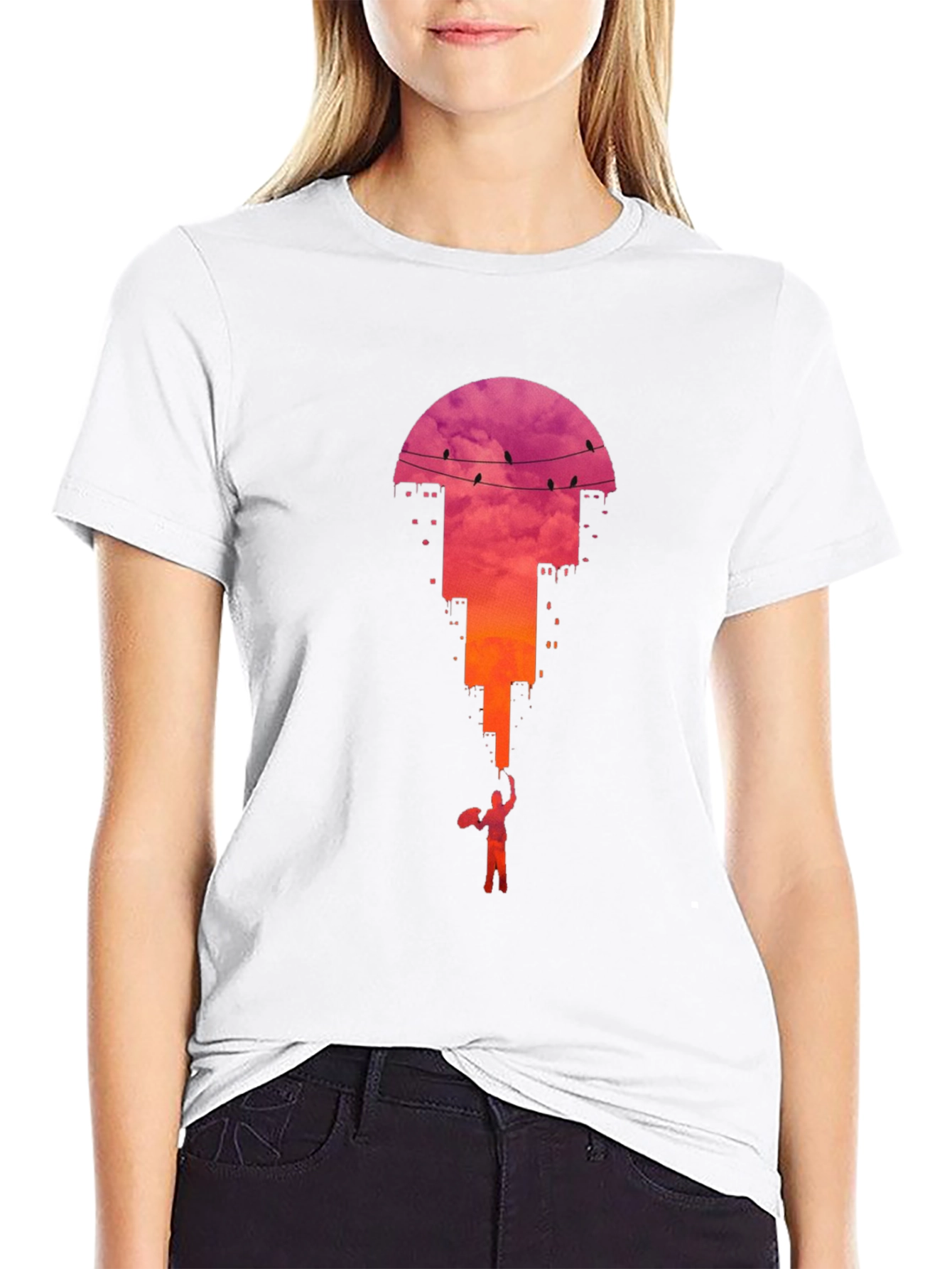 Sunset Cityscape Graphic Tee