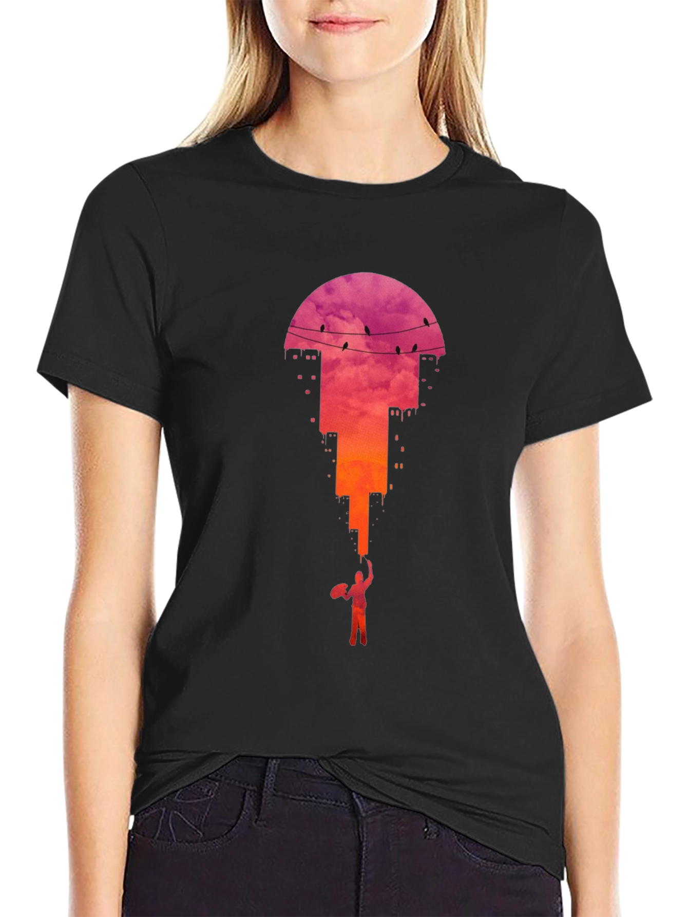 Sunset Cityscape Graphic Tee