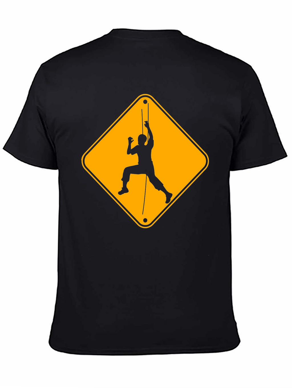 Climbing Hazard Black T-Shirt - Unique Climbers Tee