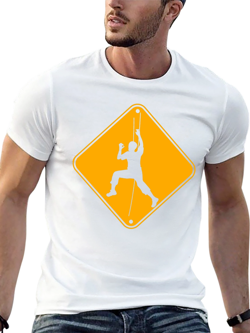 Climbing Hazard Black T-Shirt - Unique Climbers Tee