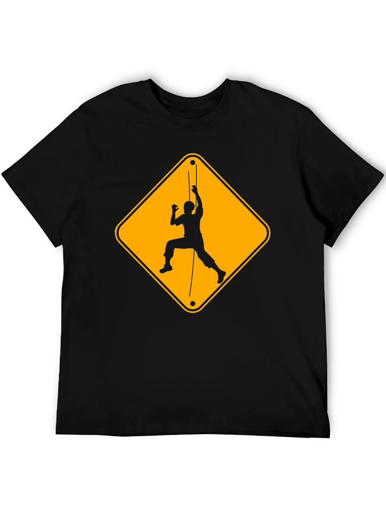 Climbing Hazard Black T-Shirt - Unique Climbers Tee
