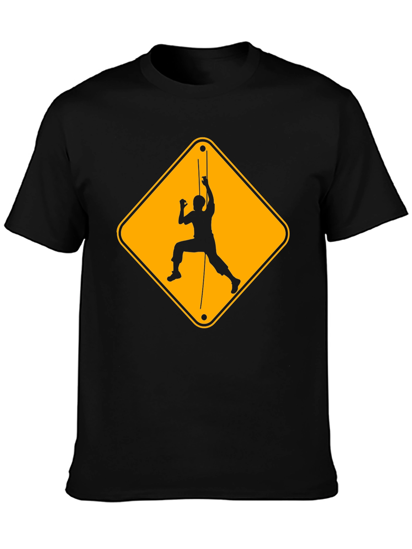 Climbing Hazard Black T-Shirt - Unique Climbers Tee