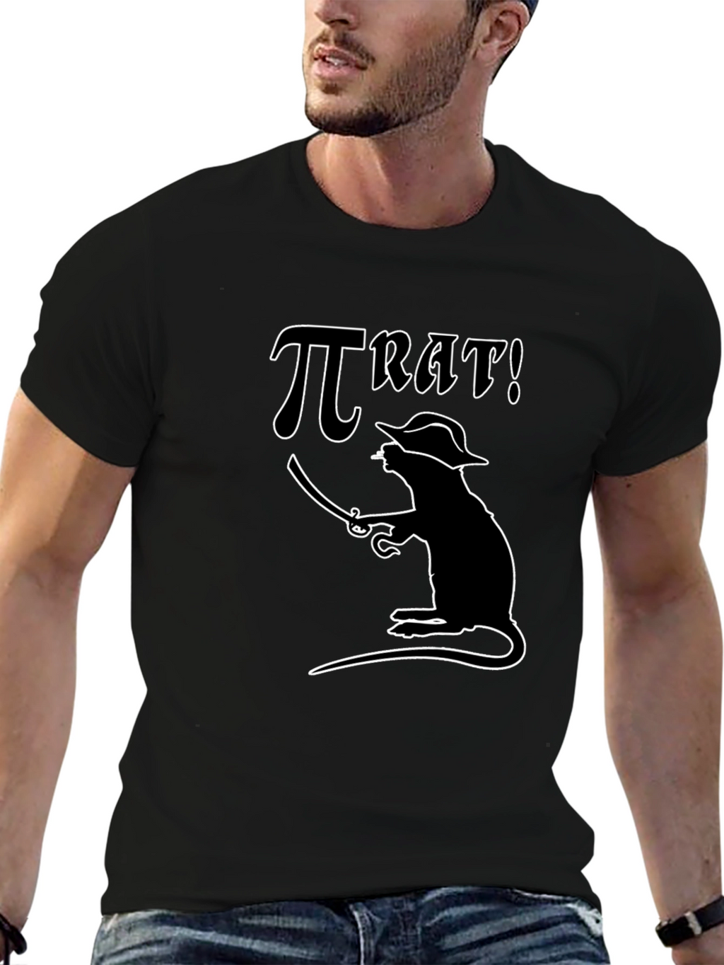 Pi Rat Pirate T-Shirt - Funny Math Pun Tee