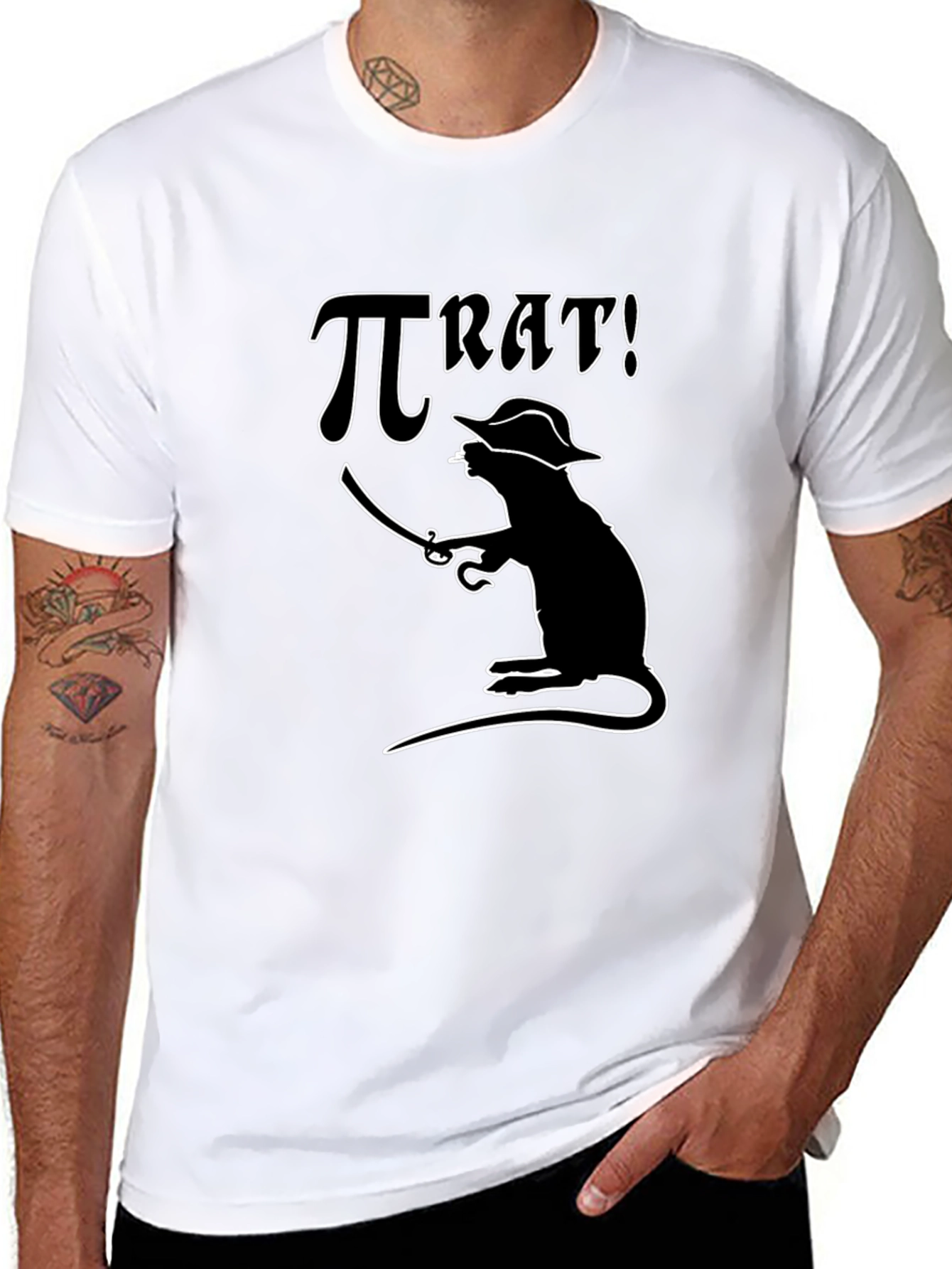 Pi Rat Pirate T-Shirt - Funny Math Pun Tee