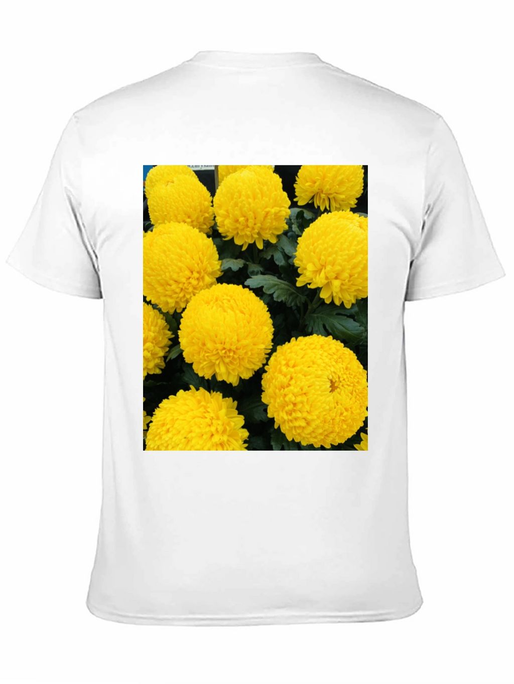 Floral Print T-Shirt - Sunny Yellow Flowers