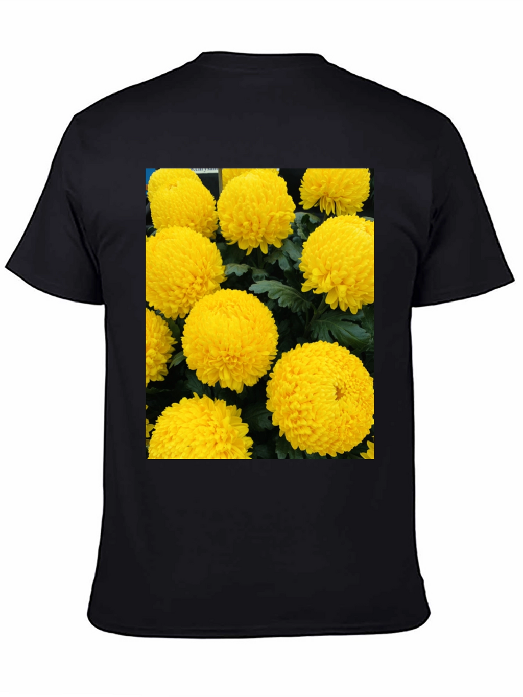 Floral Print T-Shirt - Sunny Yellow Flowers
