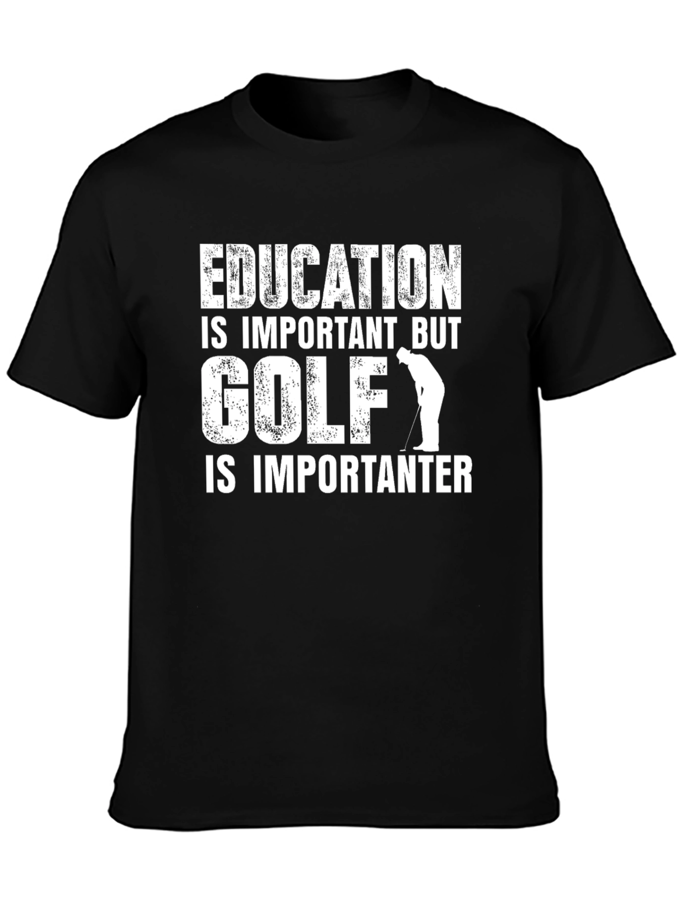 Golf Humor T-Shirt: Education vs. Golf