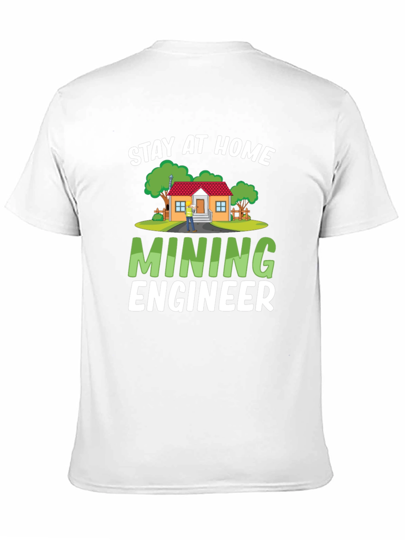 Stay At Home Mining Engineer Black T-Shirt