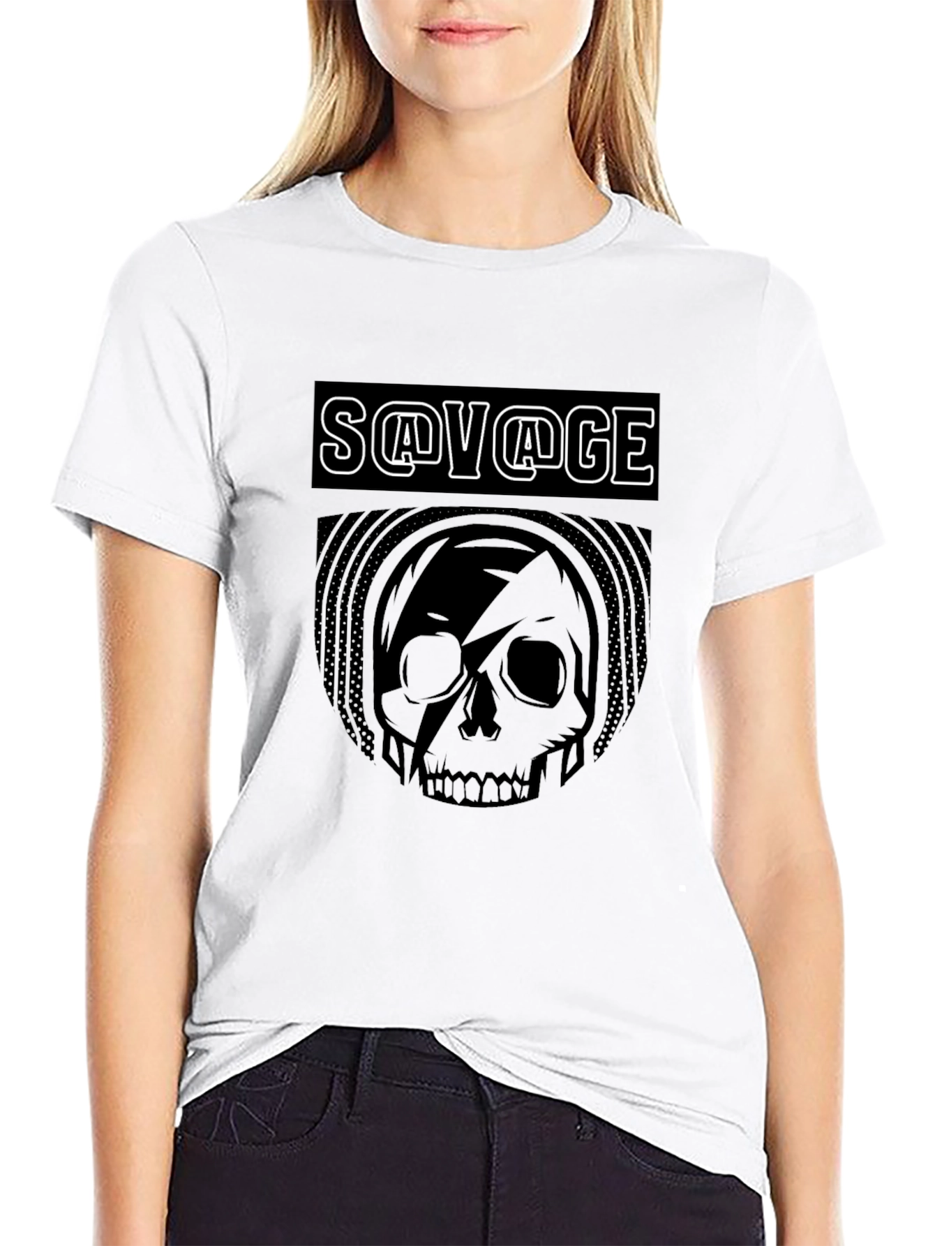 Savage Skull Graphic T-Shirt