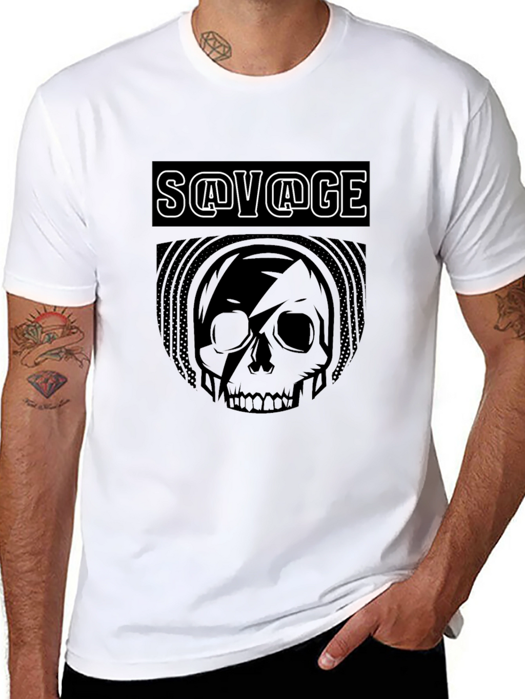 Savage Skull Graphic T-Shirt