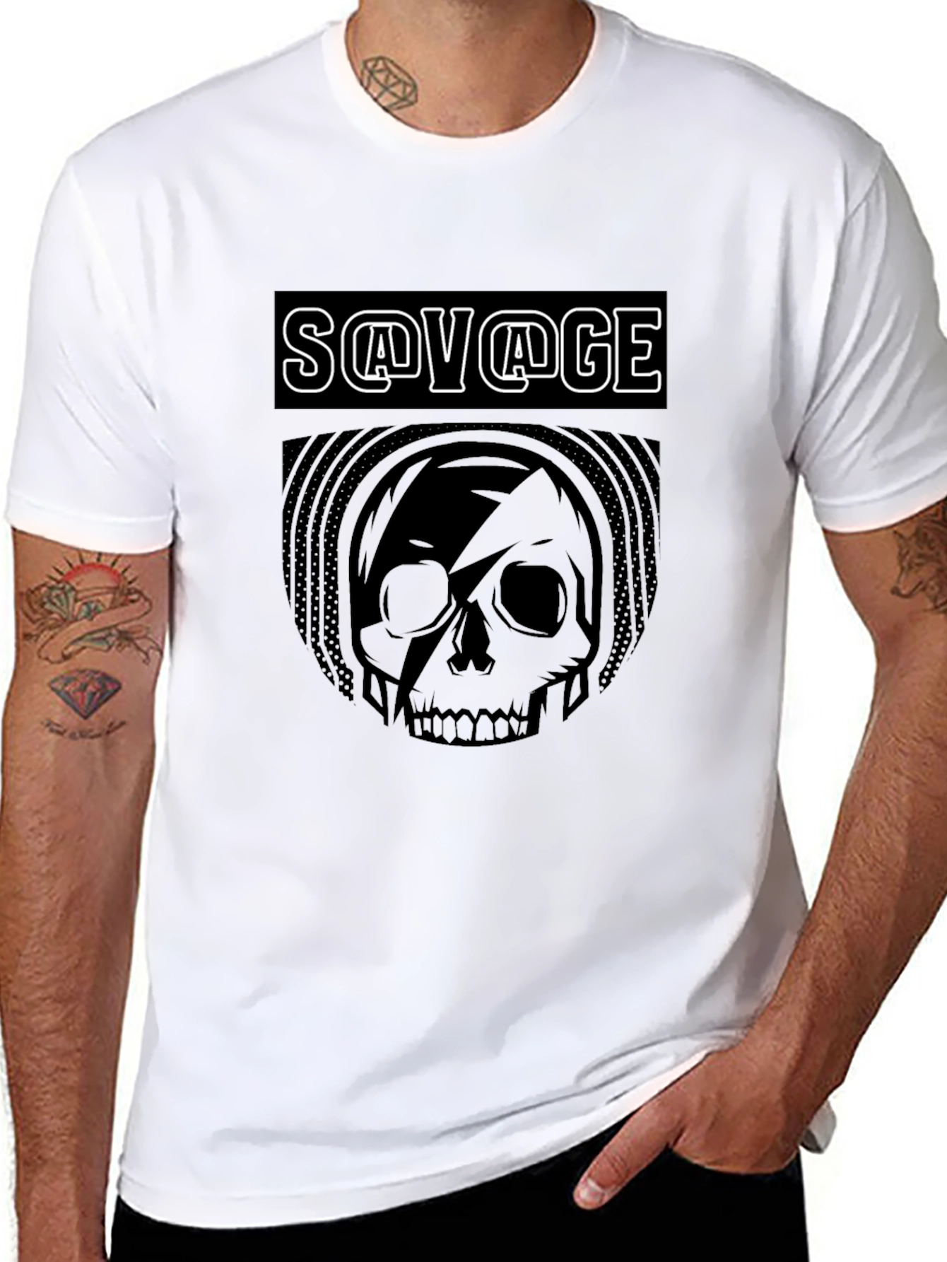 Savage Skull Graphic T-Shirt