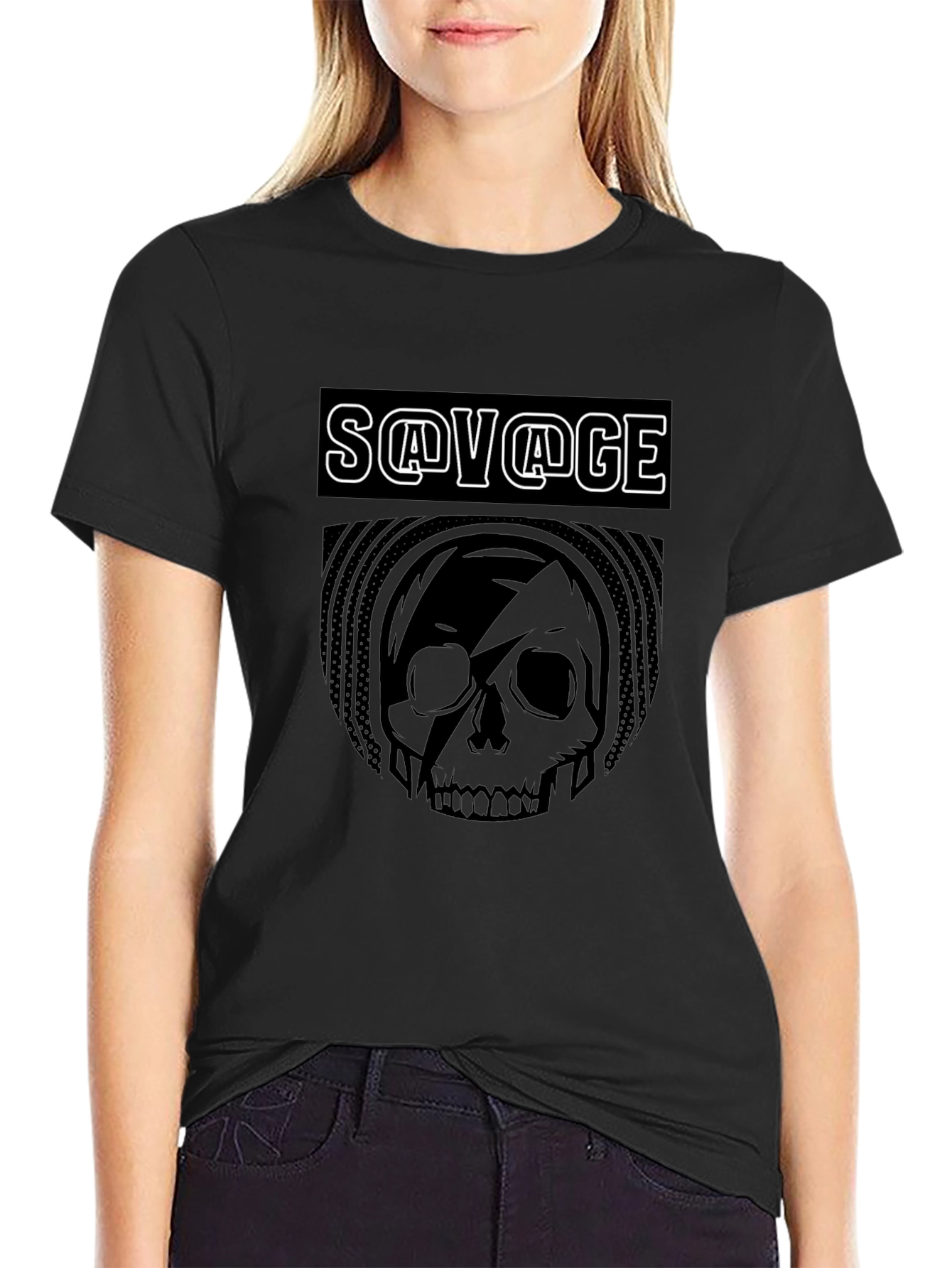 Savage Skull Graphic T-Shirt