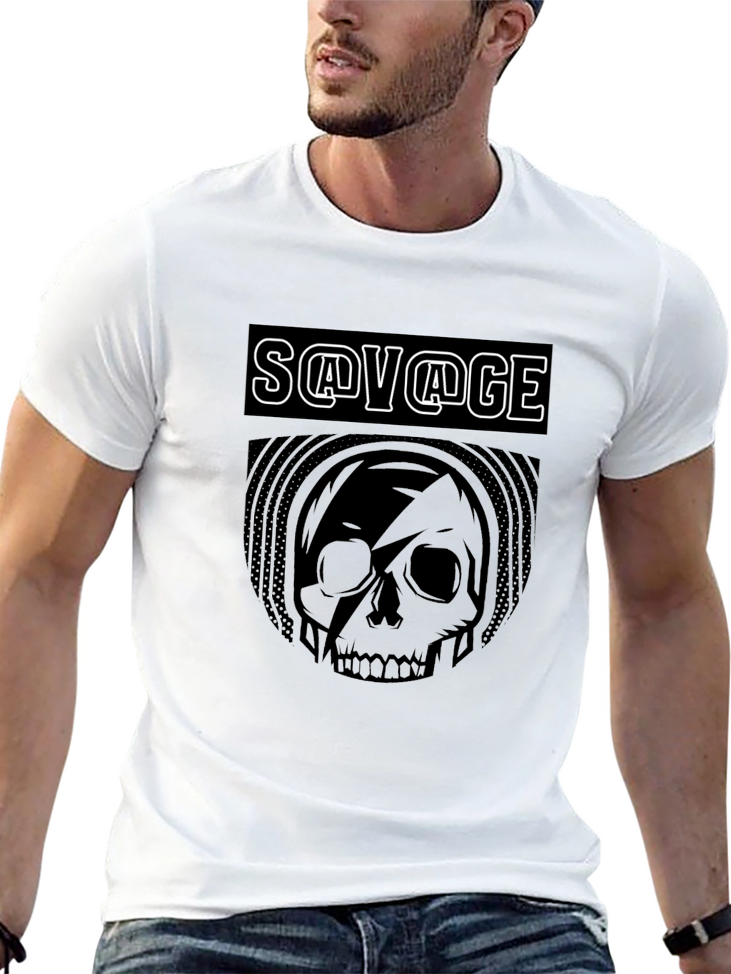 Savage Skull Graphic T-Shirt