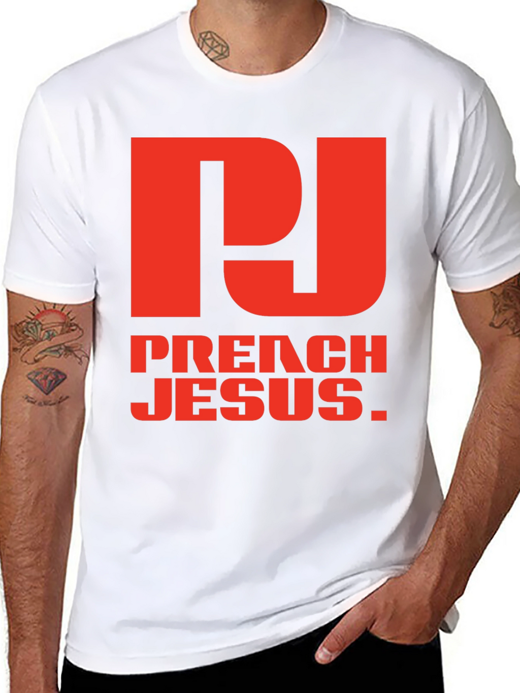 Preach Jesus Graphic Tee - Black