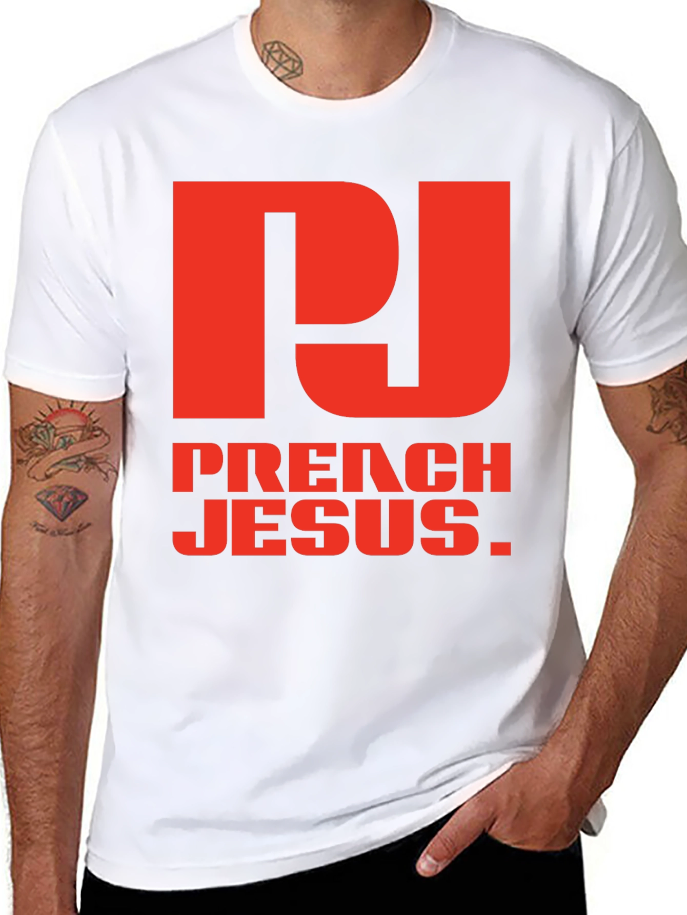 Preach Jesus Graphic Tee - Black